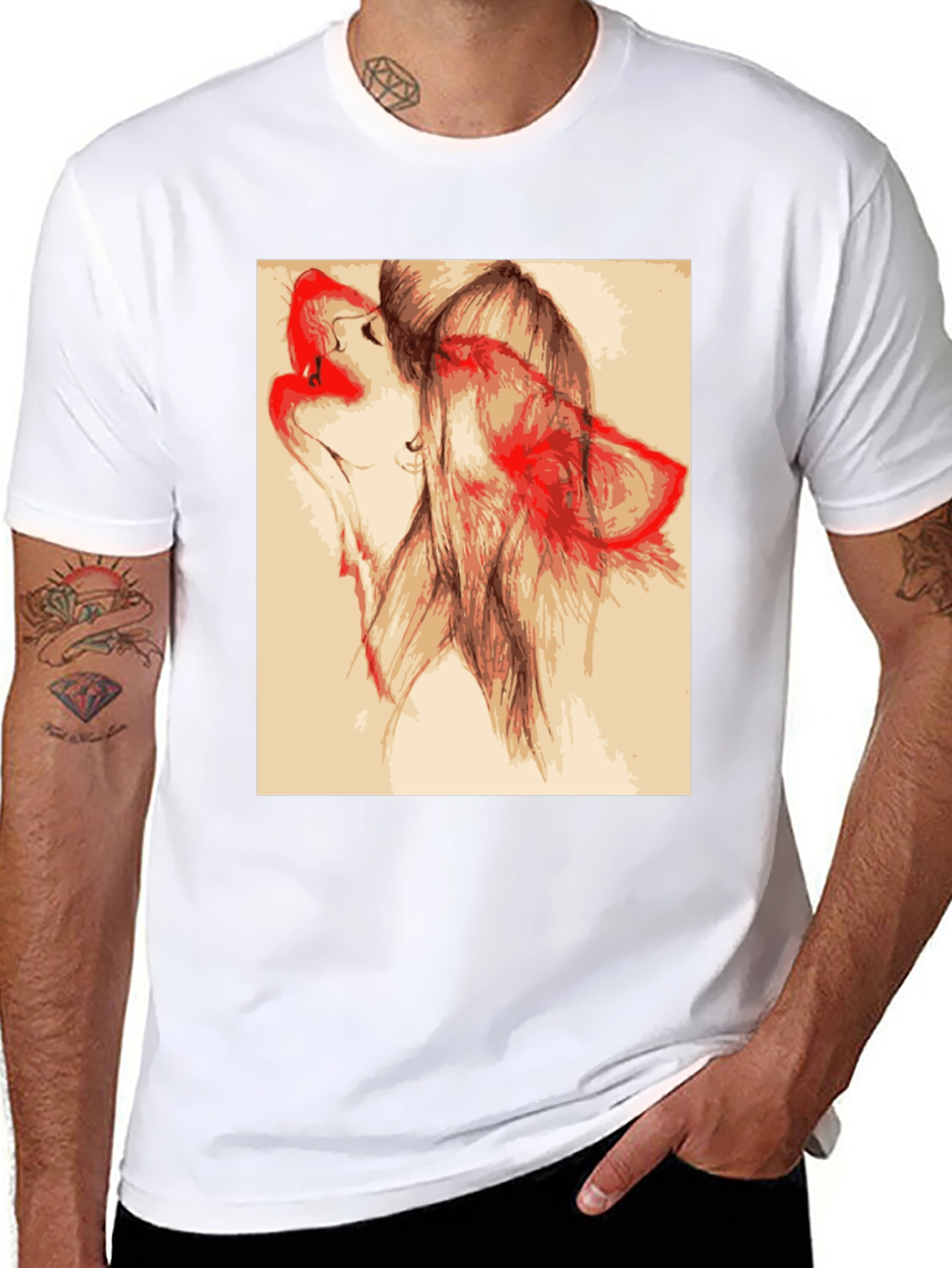 Wolf Art Graphic Tee - Black Unisex T-Shirt