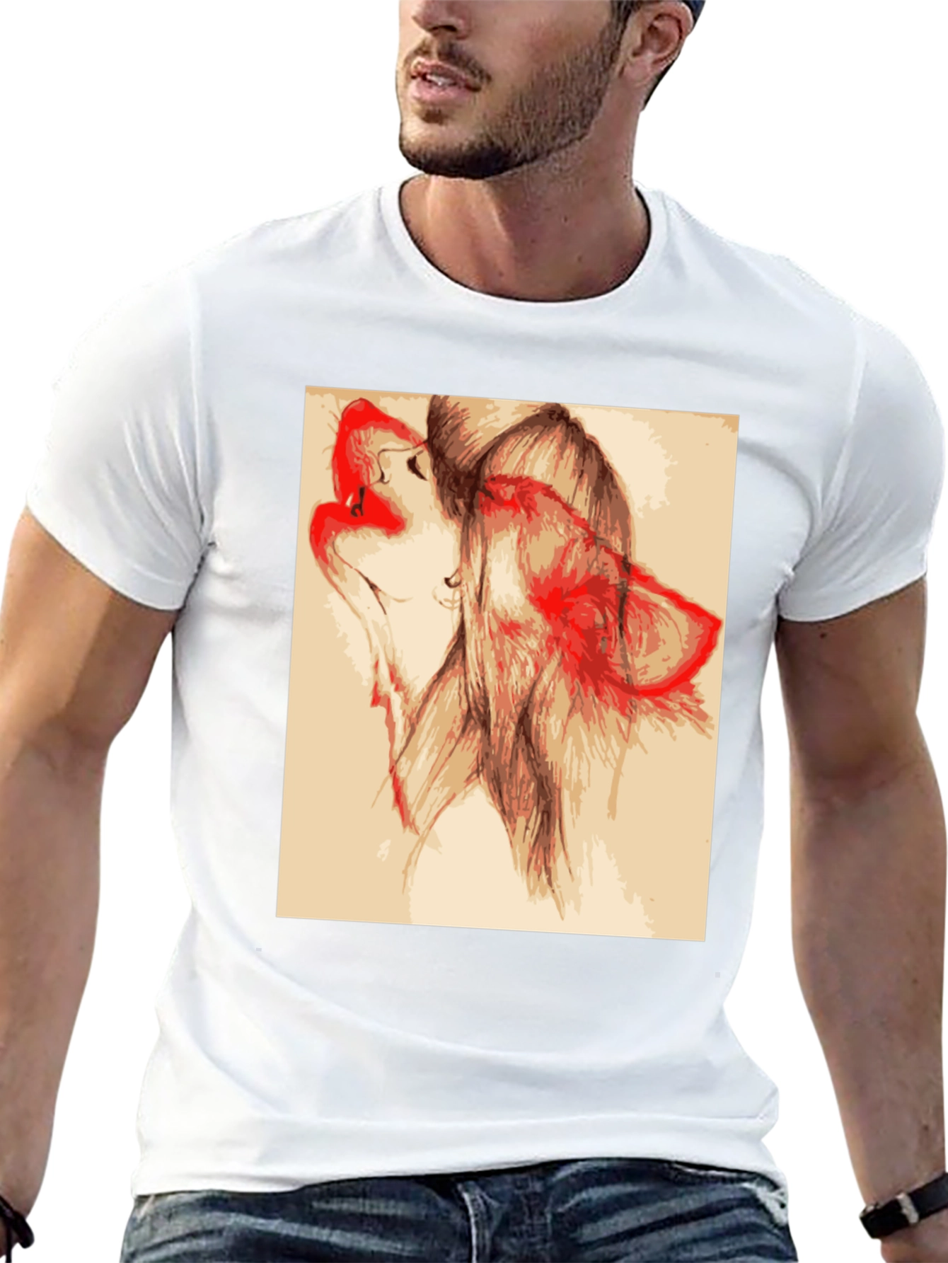 Wolf Art Graphic Tee - Black Unisex T-Shirt