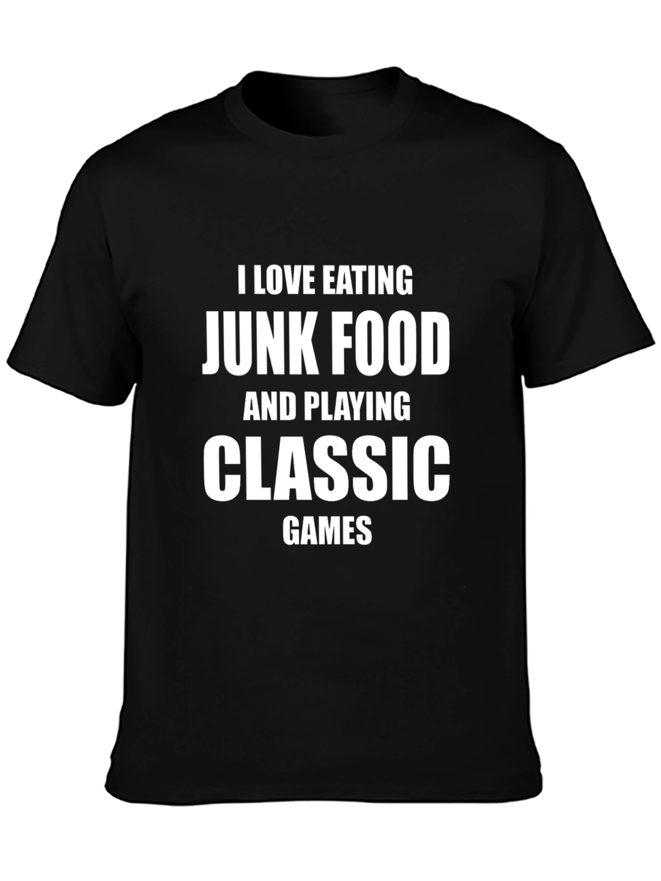 Junk Food & Classic Games Black Graphic Tee