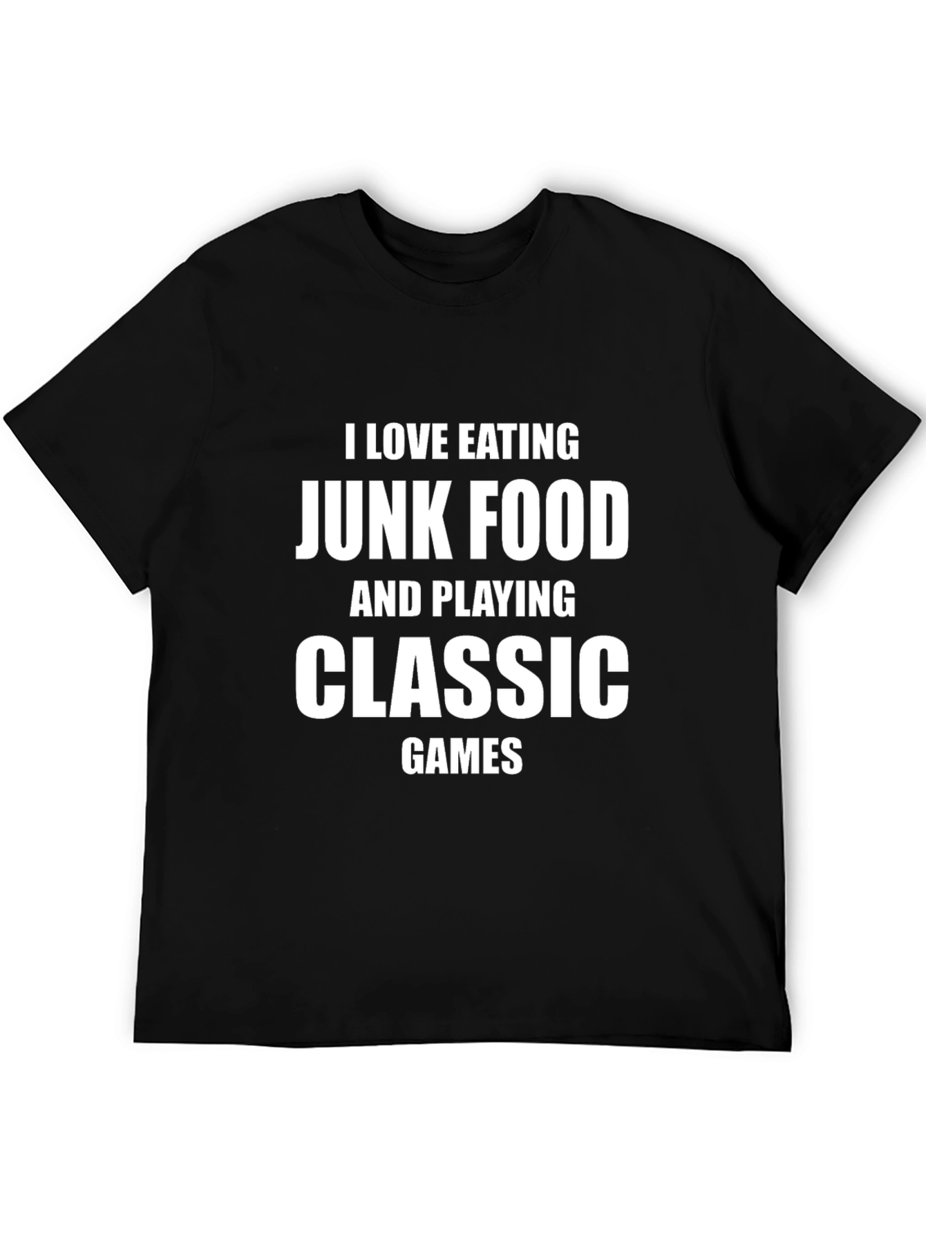 Junk Food & Classic Games Black Graphic Tee