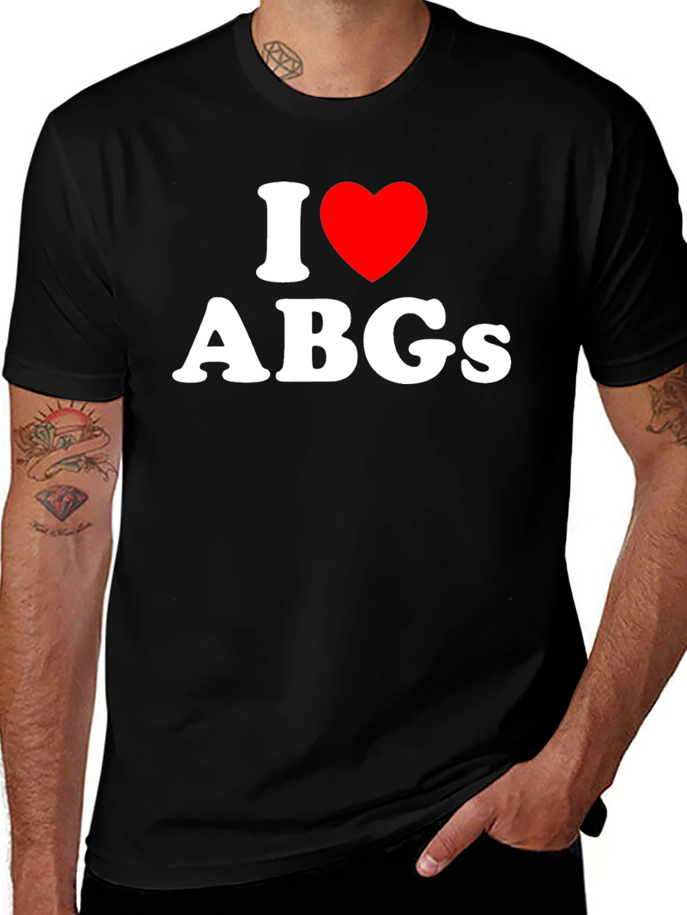 I Love ABGs Black T-Shirt - Soft Cotton Tee