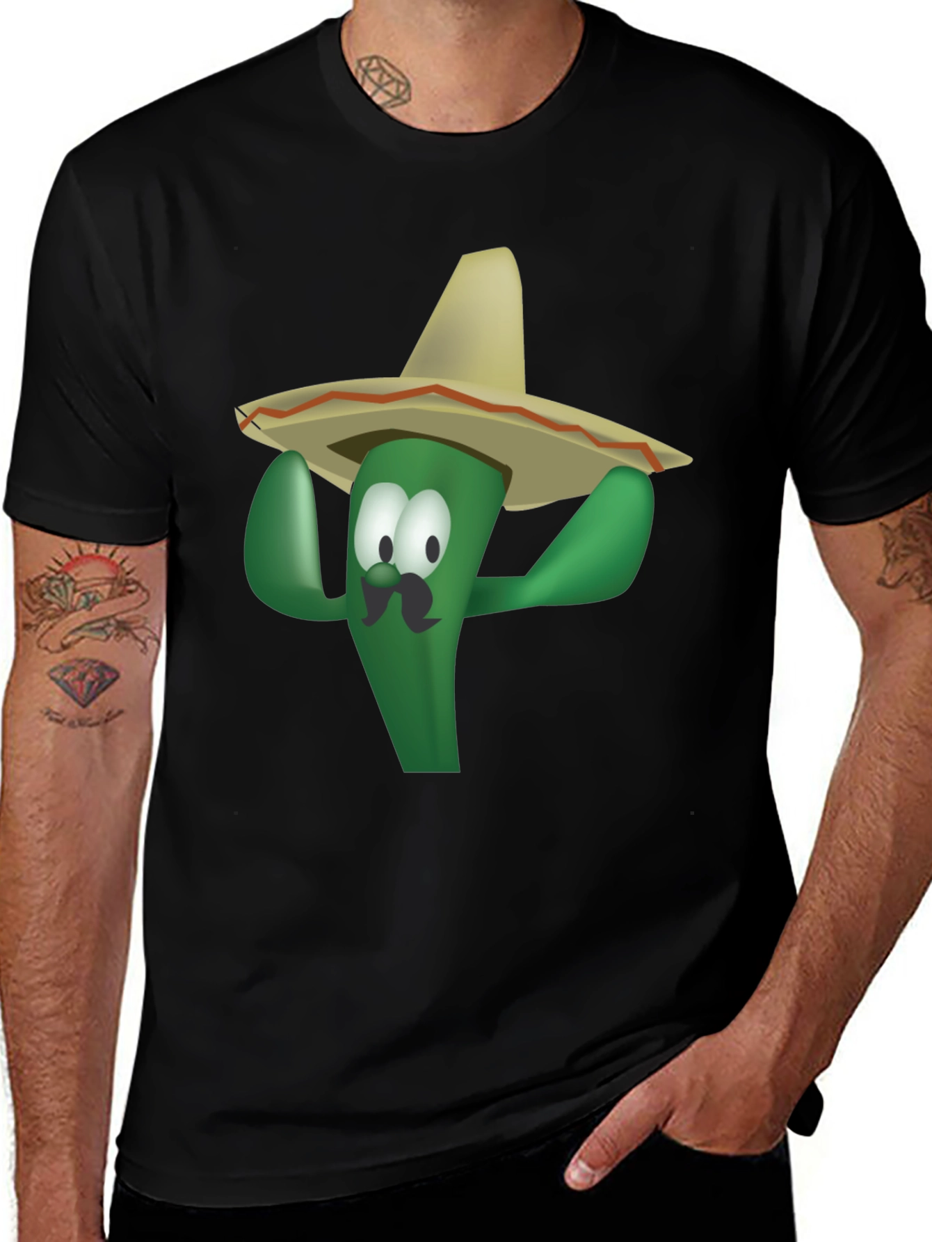 Funny Cactus Sombrero T-Shirt - Viva Mexico!