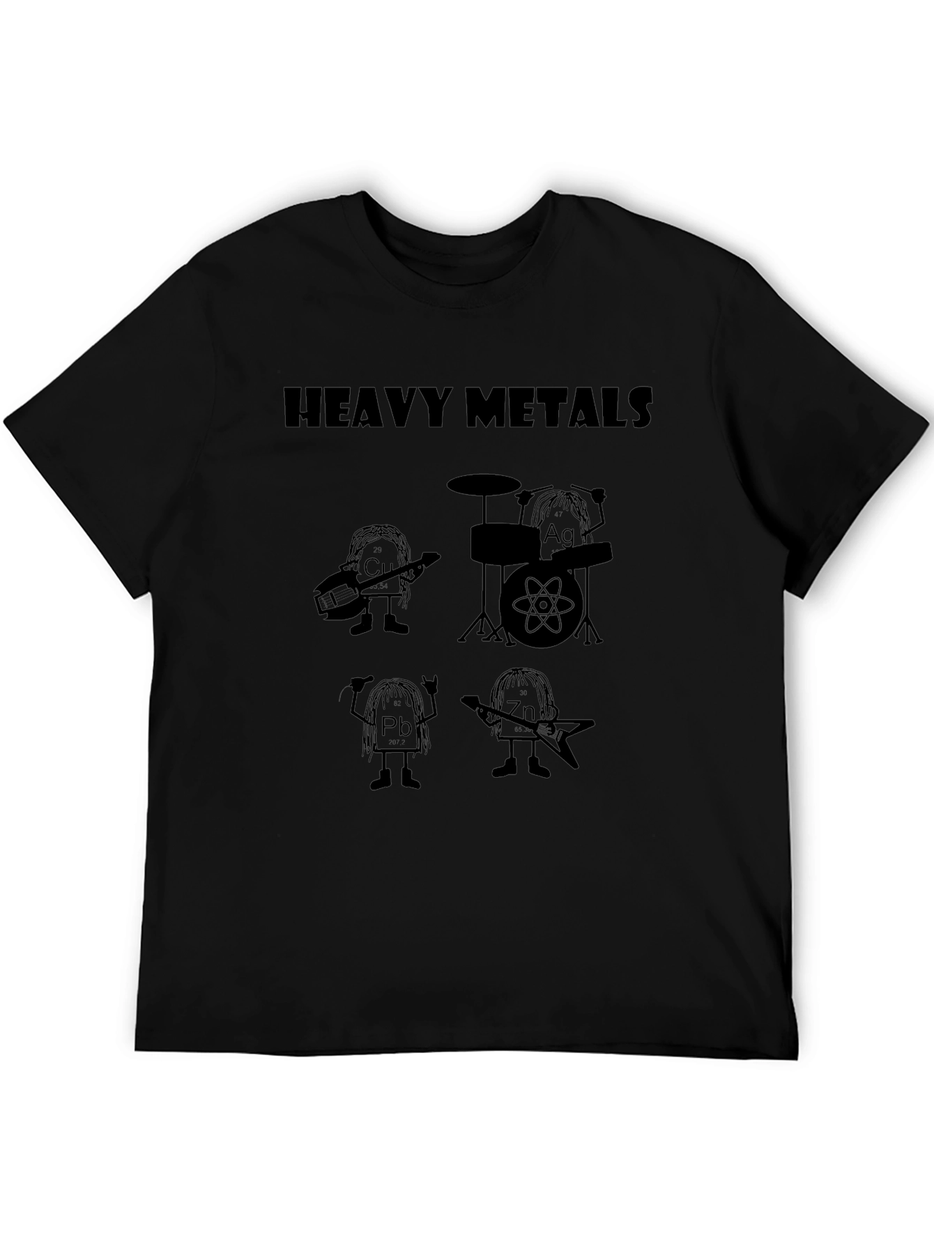 Heavy Metals Graphic T-Shirt - Black Crew Neck