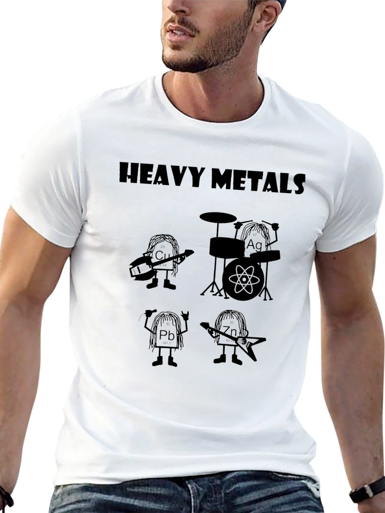 Heavy Metals Graphic T-Shirt - Black Crew Neck