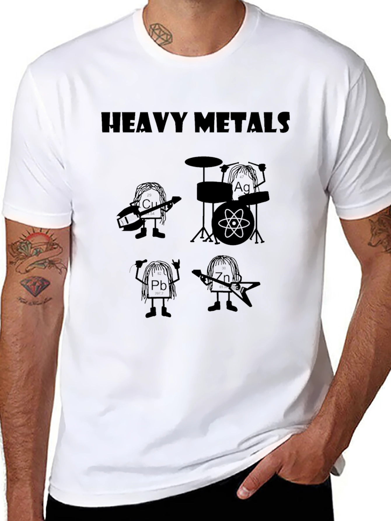 Heavy Metals Graphic T-Shirt - Black Crew Neck