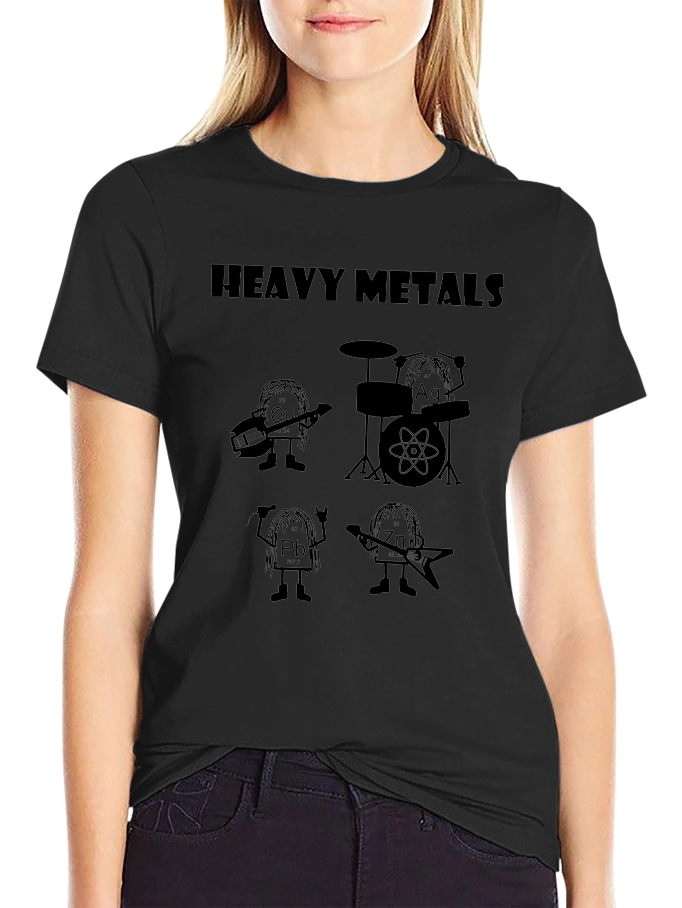 Heavy Metals Graphic T-Shirt - Black Crew Neck
