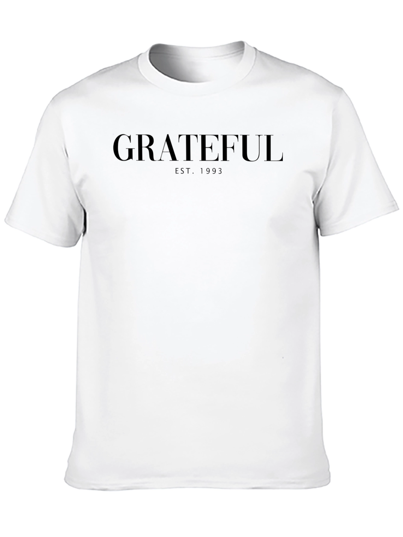Grateful EST. 1993 Black Crew Neck T-Shirt