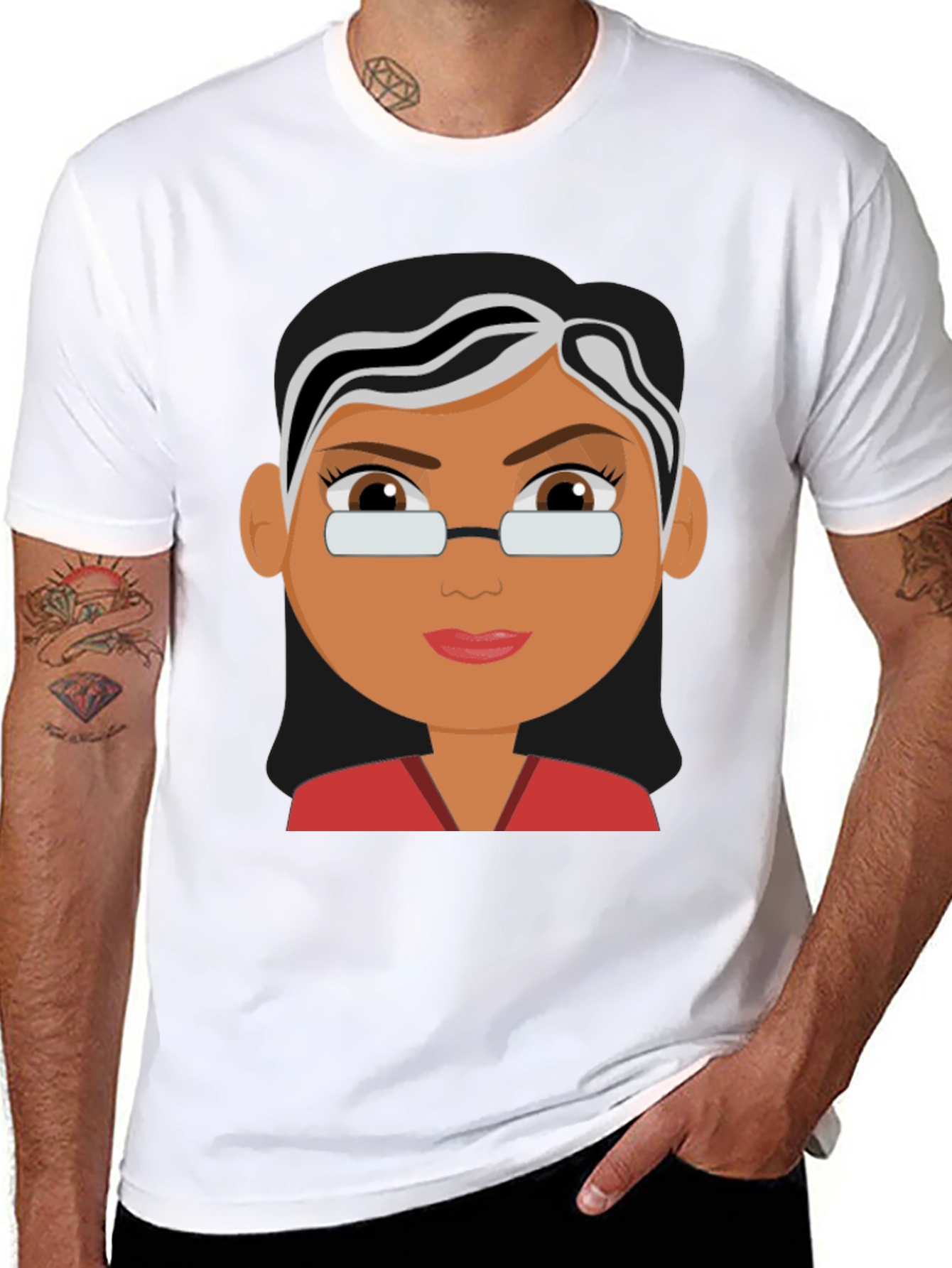 Cartoon Ruth Bader Ginsburg T-Shirt Black Cotton Tee