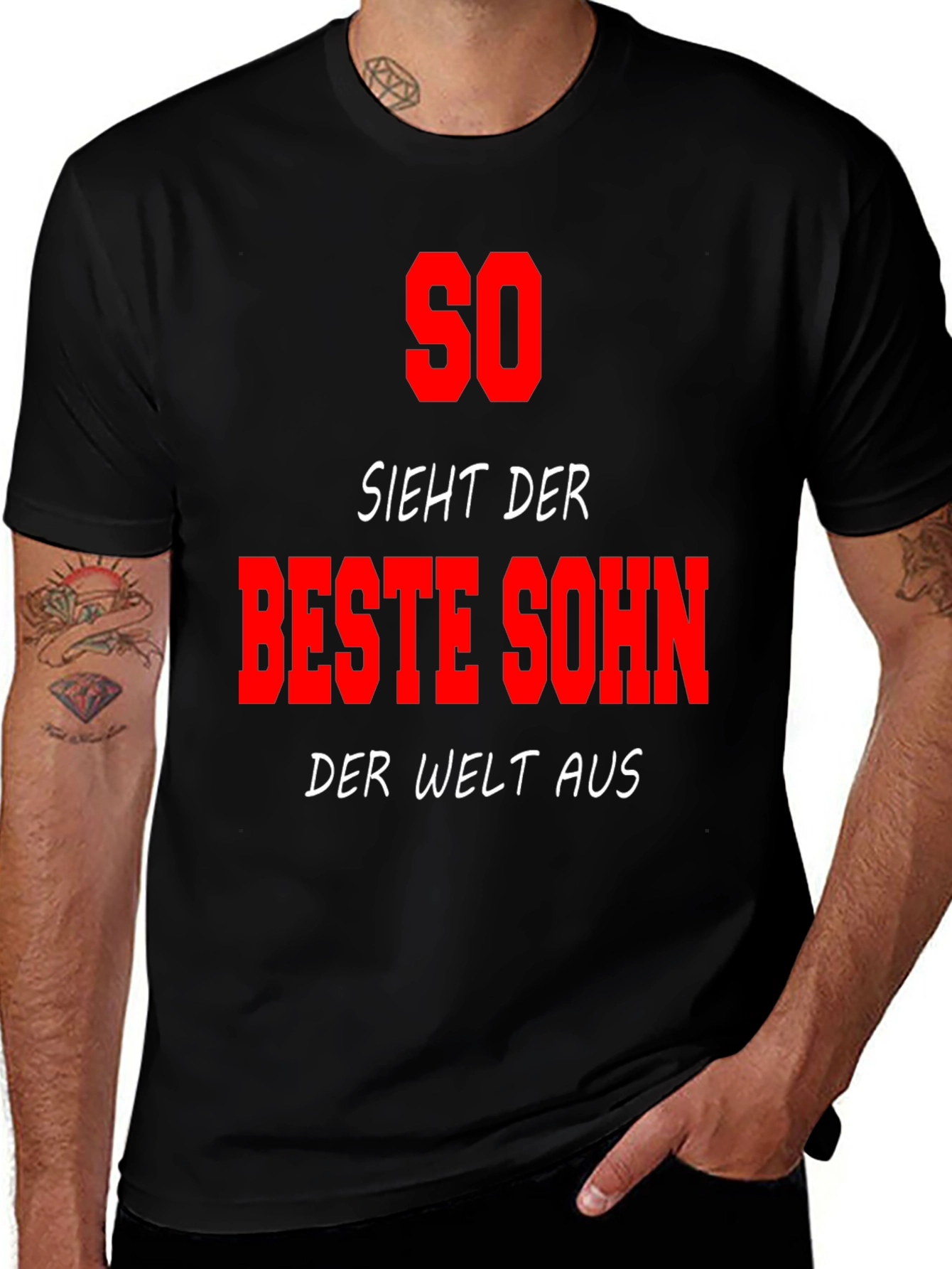 Best Son Ever Black T-Shirt - German Pride