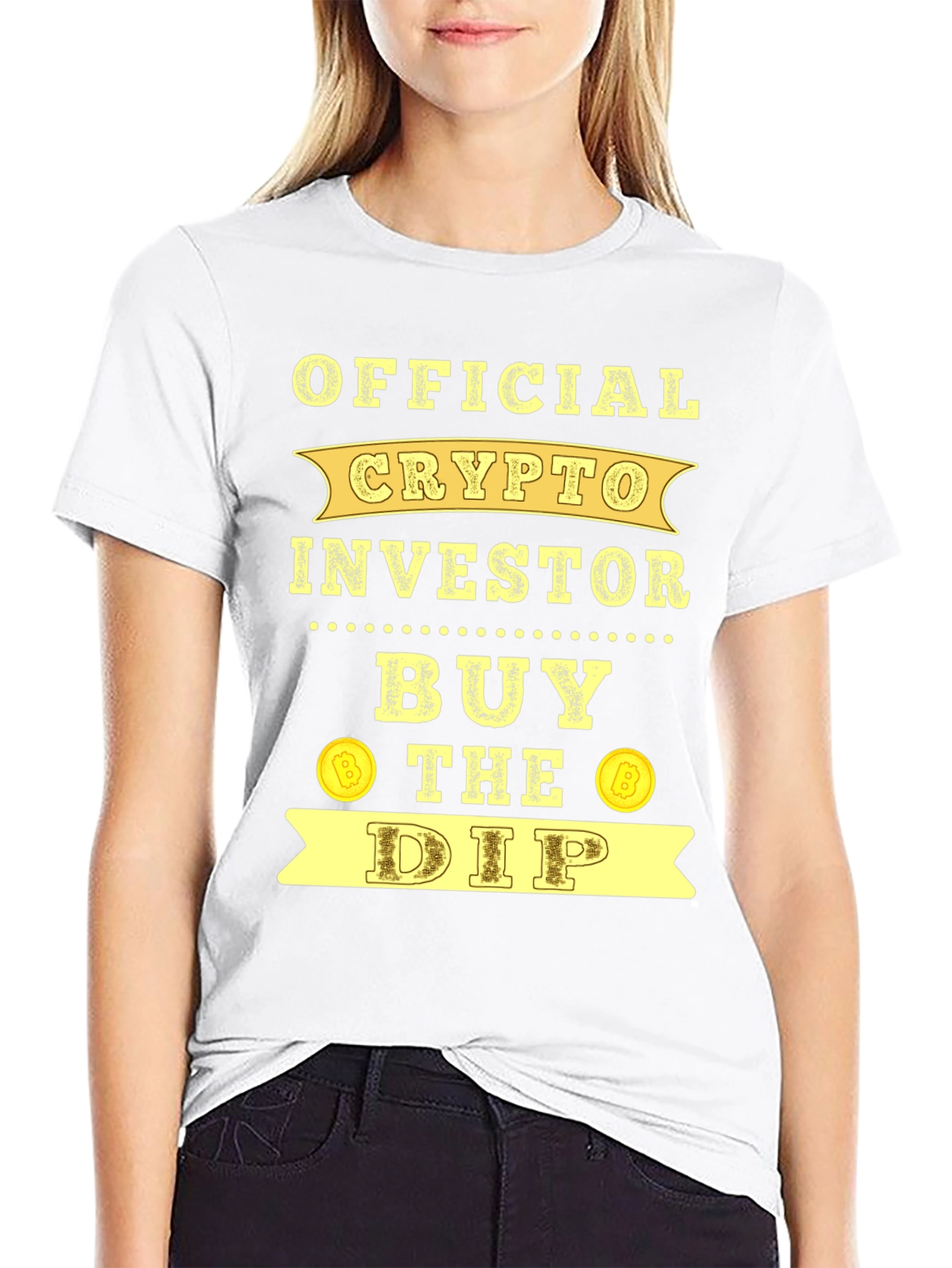 Official Crypto Investor T-Shirt Buy the Dip Bitcoin