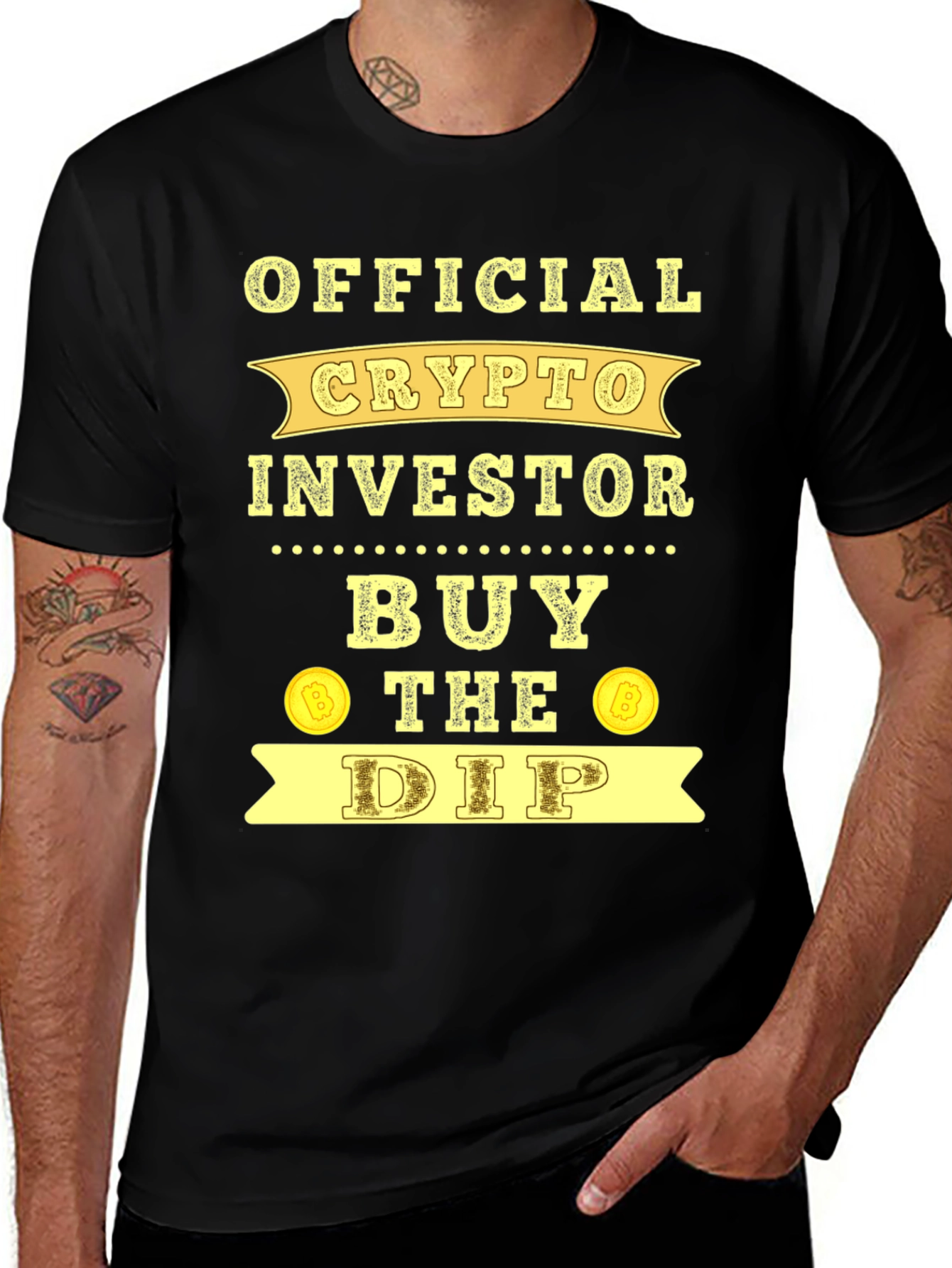 Official Crypto Investor T-Shirt Buy the Dip Bitcoin