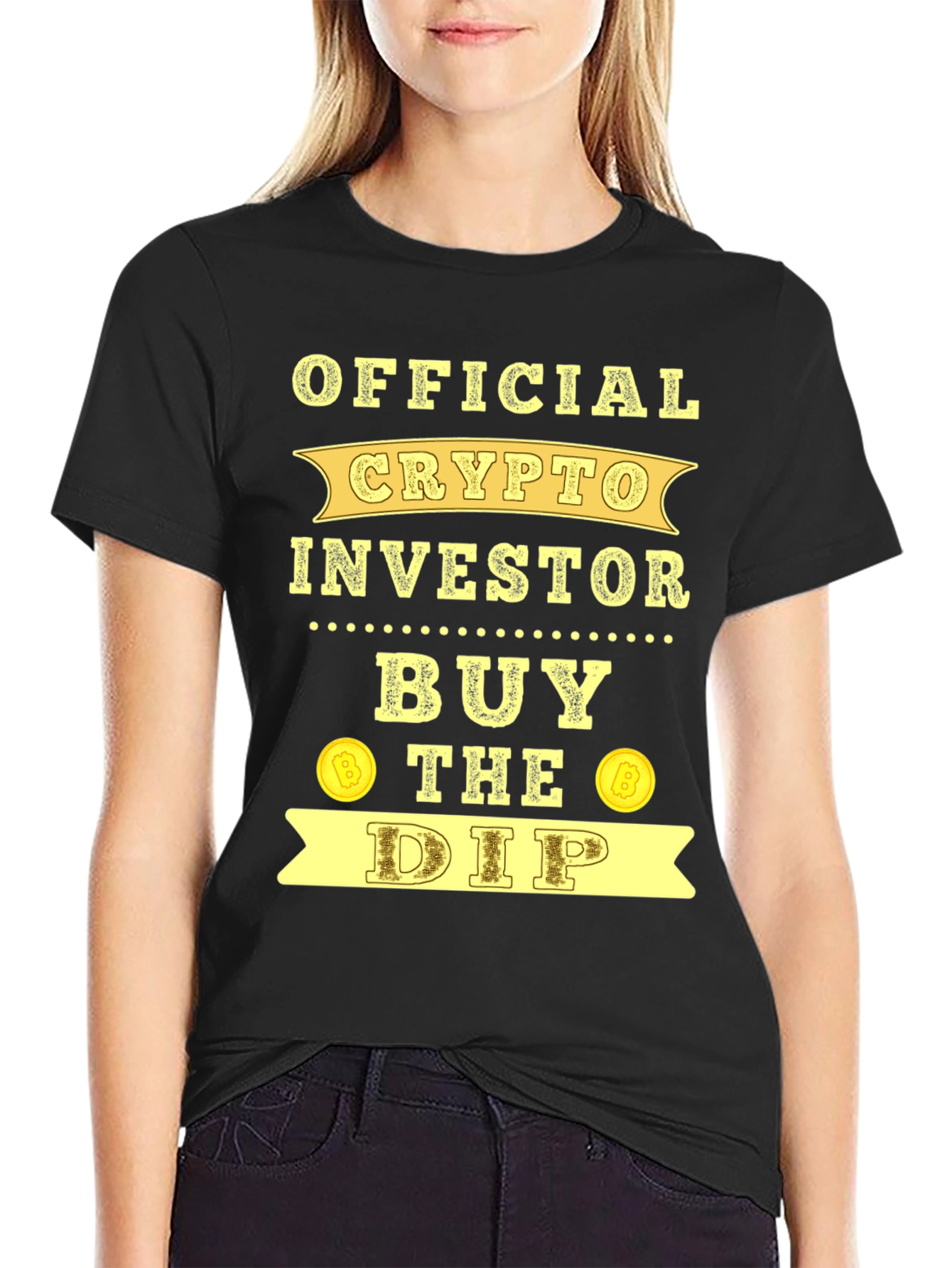 Official Crypto Investor T-Shirt Buy the Dip Bitcoin