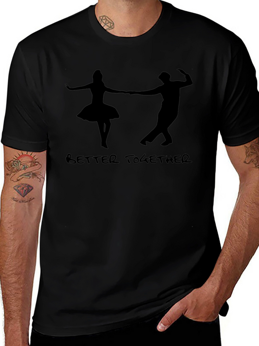 Better Together Couple Dance Graphic Tee - Black