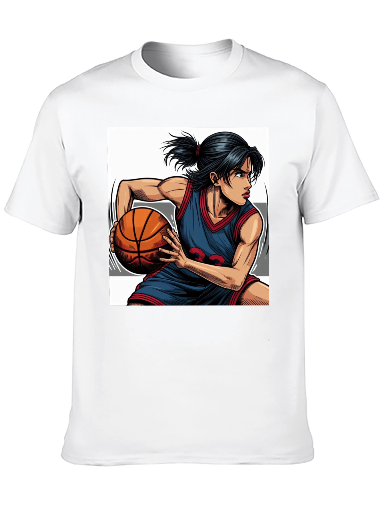 Basketball Player Graphic Tee - Black