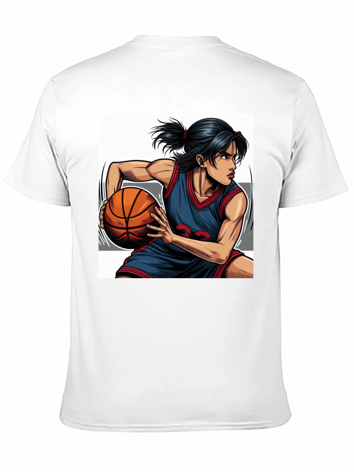 Basketball Player Graphic Tee - Black