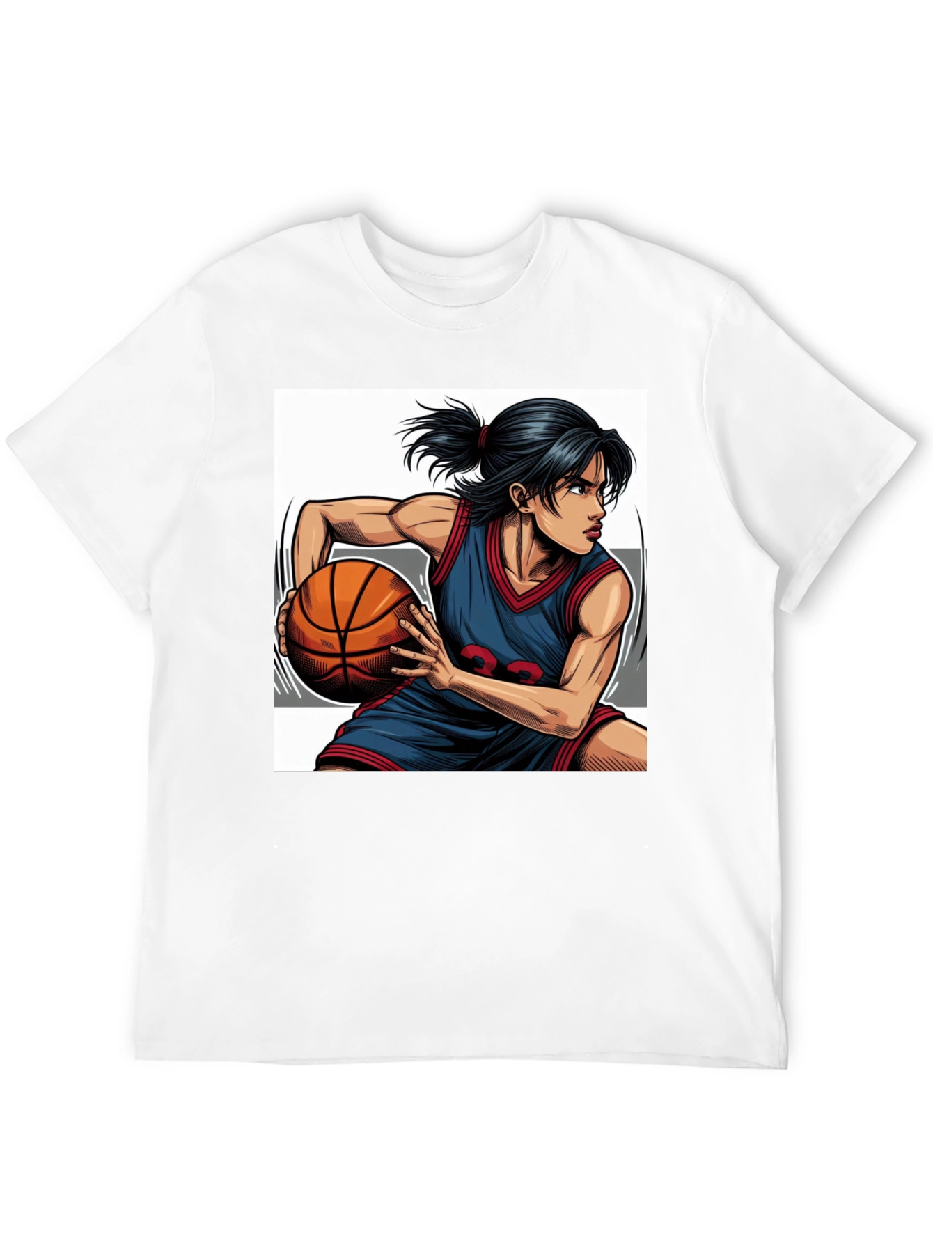 Basketball Player Graphic Tee - Black