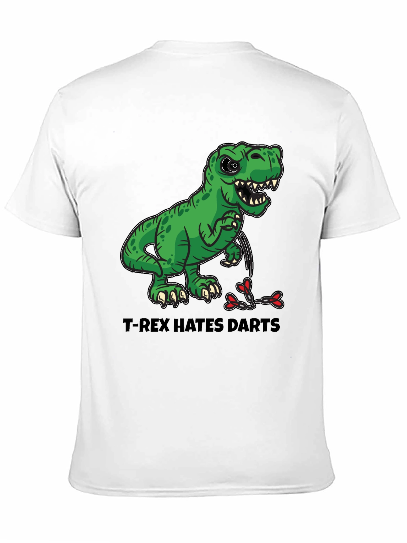 T-Rex Hates Darts T-Shirt - Funny Dinosaur Tee