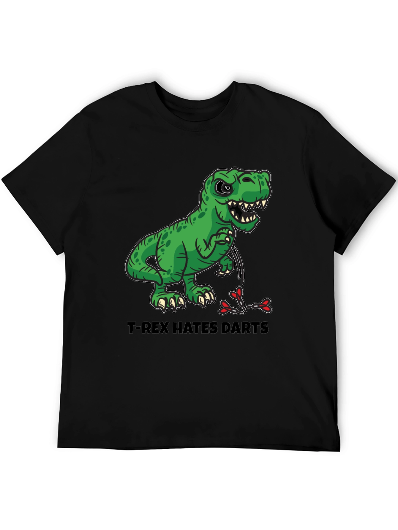 T-Rex Hates Darts T-Shirt - Funny Dinosaur Tee