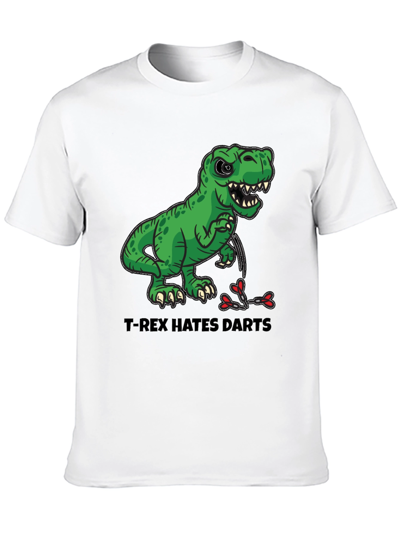 T-Rex Hates Darts T-Shirt - Funny Dinosaur Tee