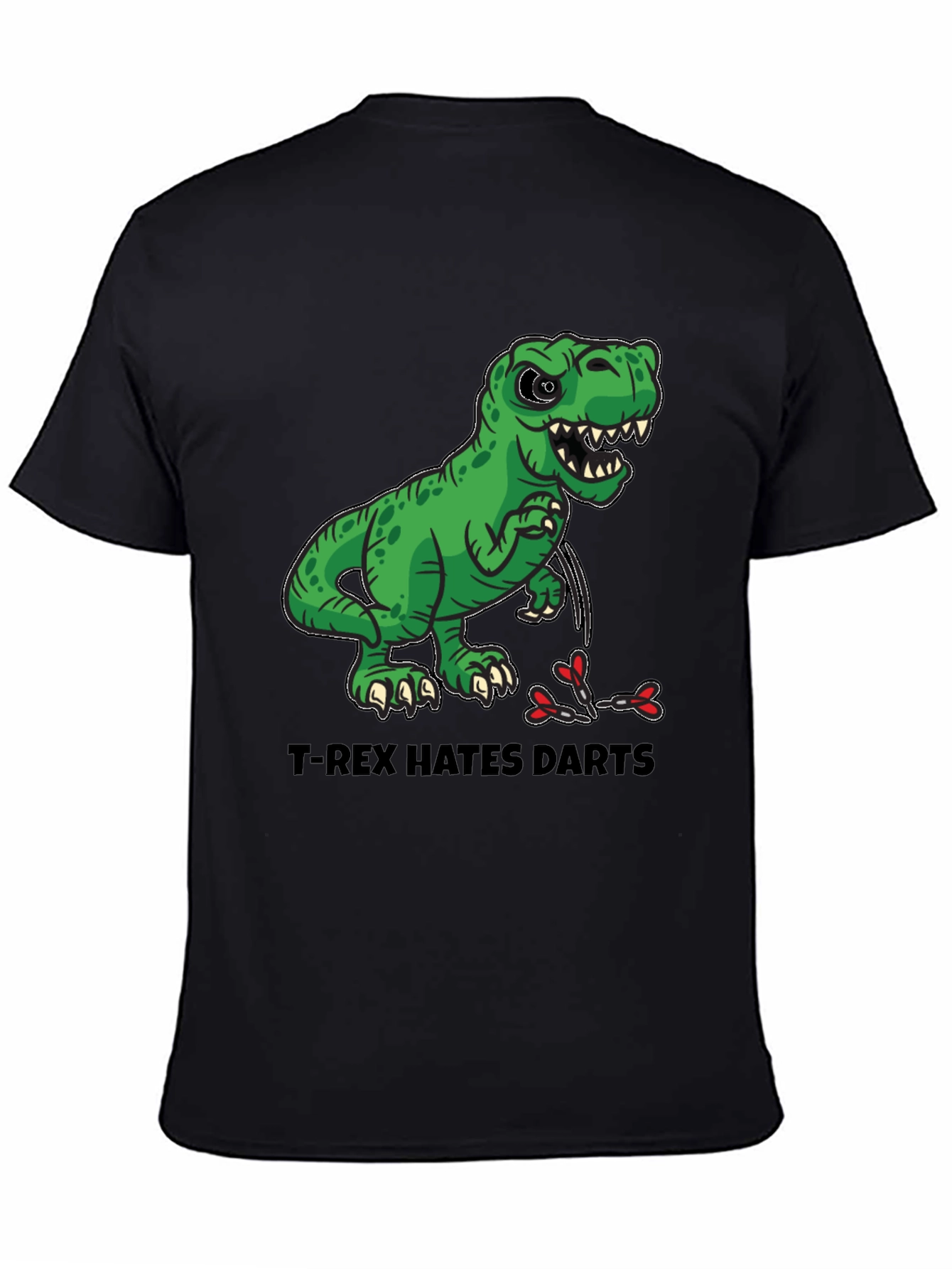 T-Rex Hates Darts T-Shirt - Funny Dinosaur Tee