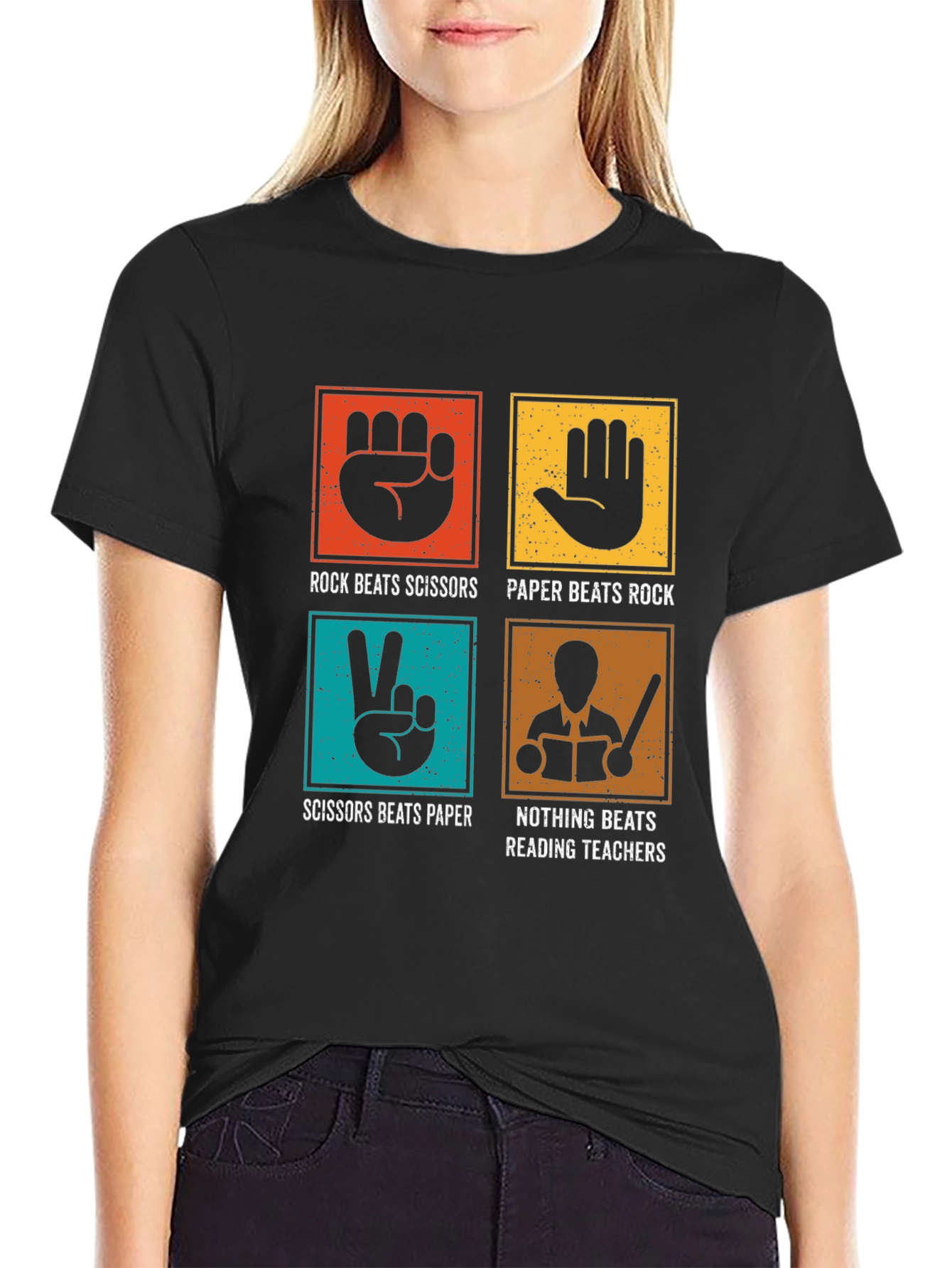 Rock Paper Scissors Teacher Graphic Tee
