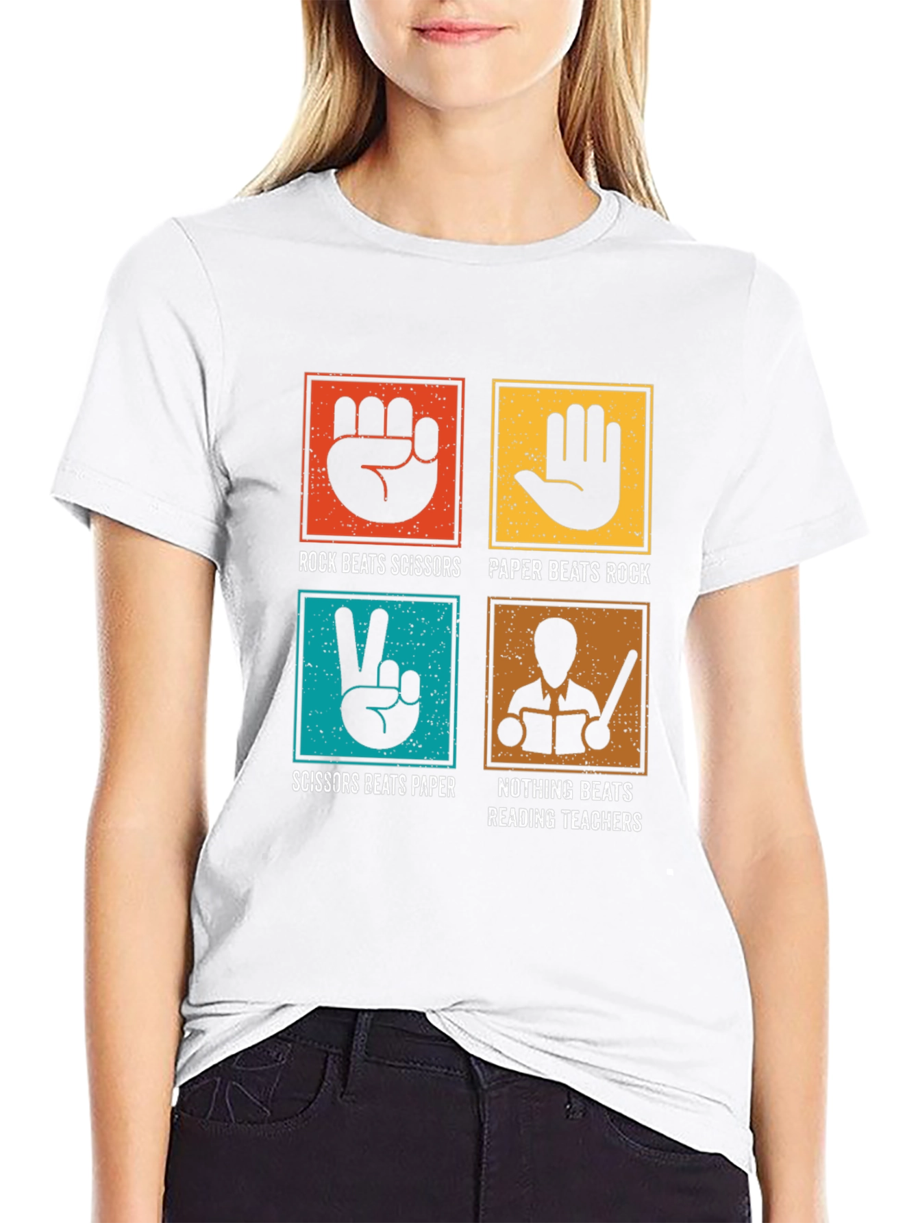 Rock Paper Scissors Teacher Graphic Tee