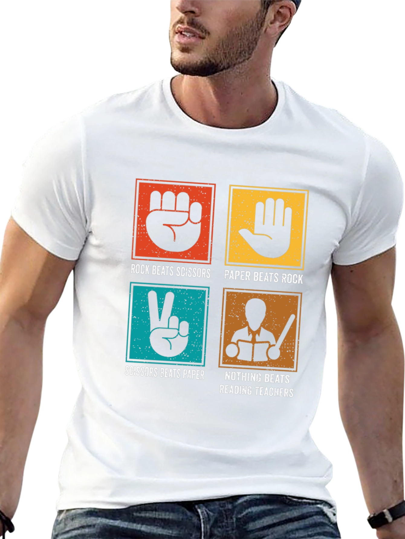 Rock Paper Scissors Teacher Graphic Tee