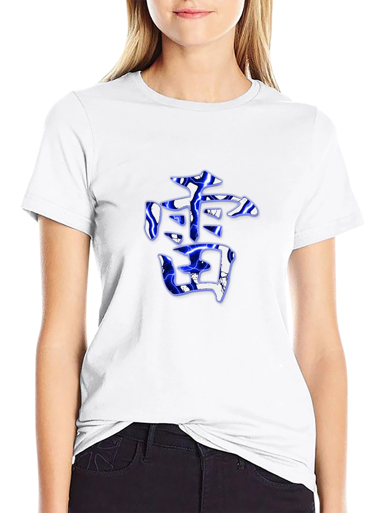 Lightning Kanji Graphic Tee - Black