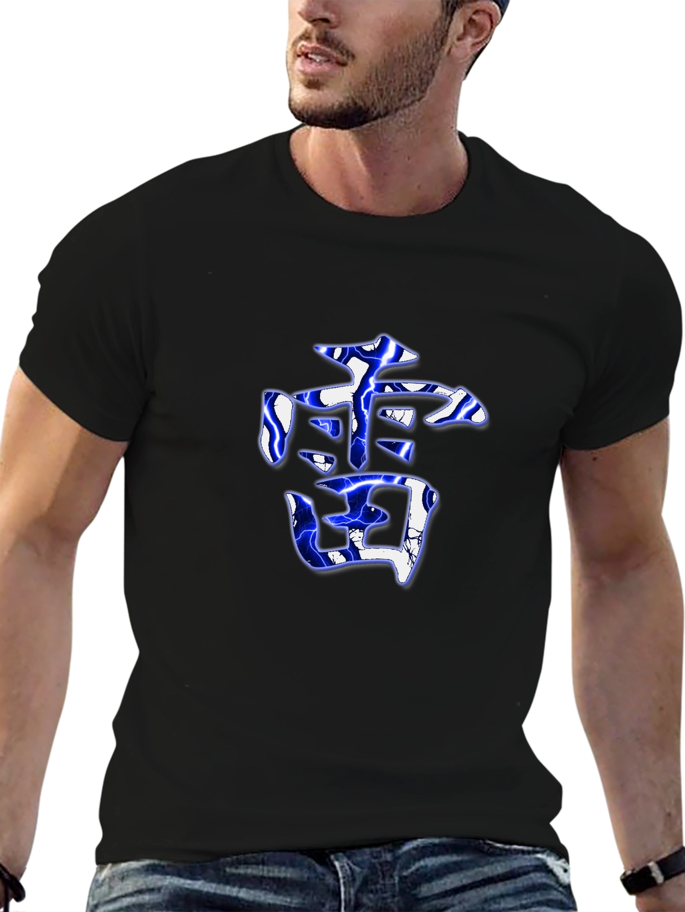 Lightning Kanji Graphic Tee - Black