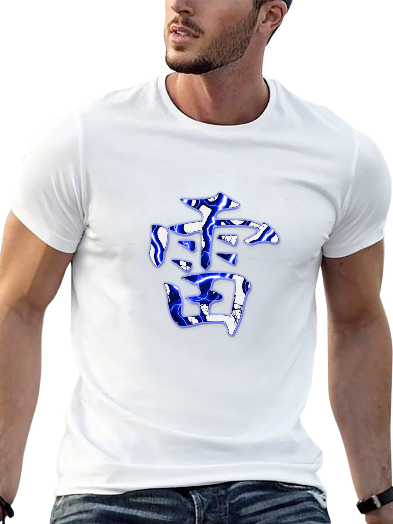 Lightning Kanji Graphic Tee - Black