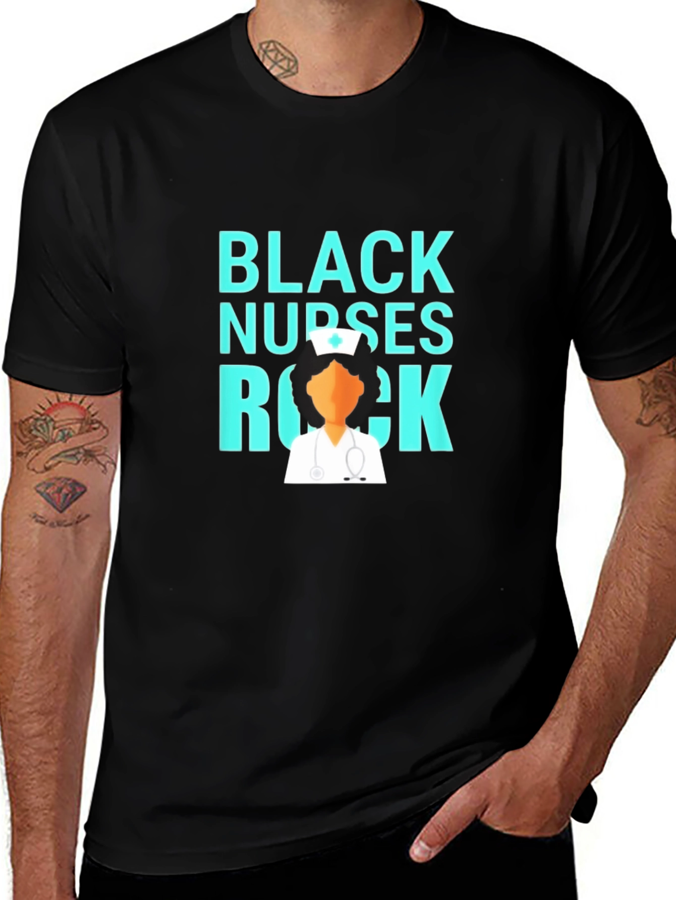 Black Nurses Rock T-Shirt - Stylish Graphic Tee