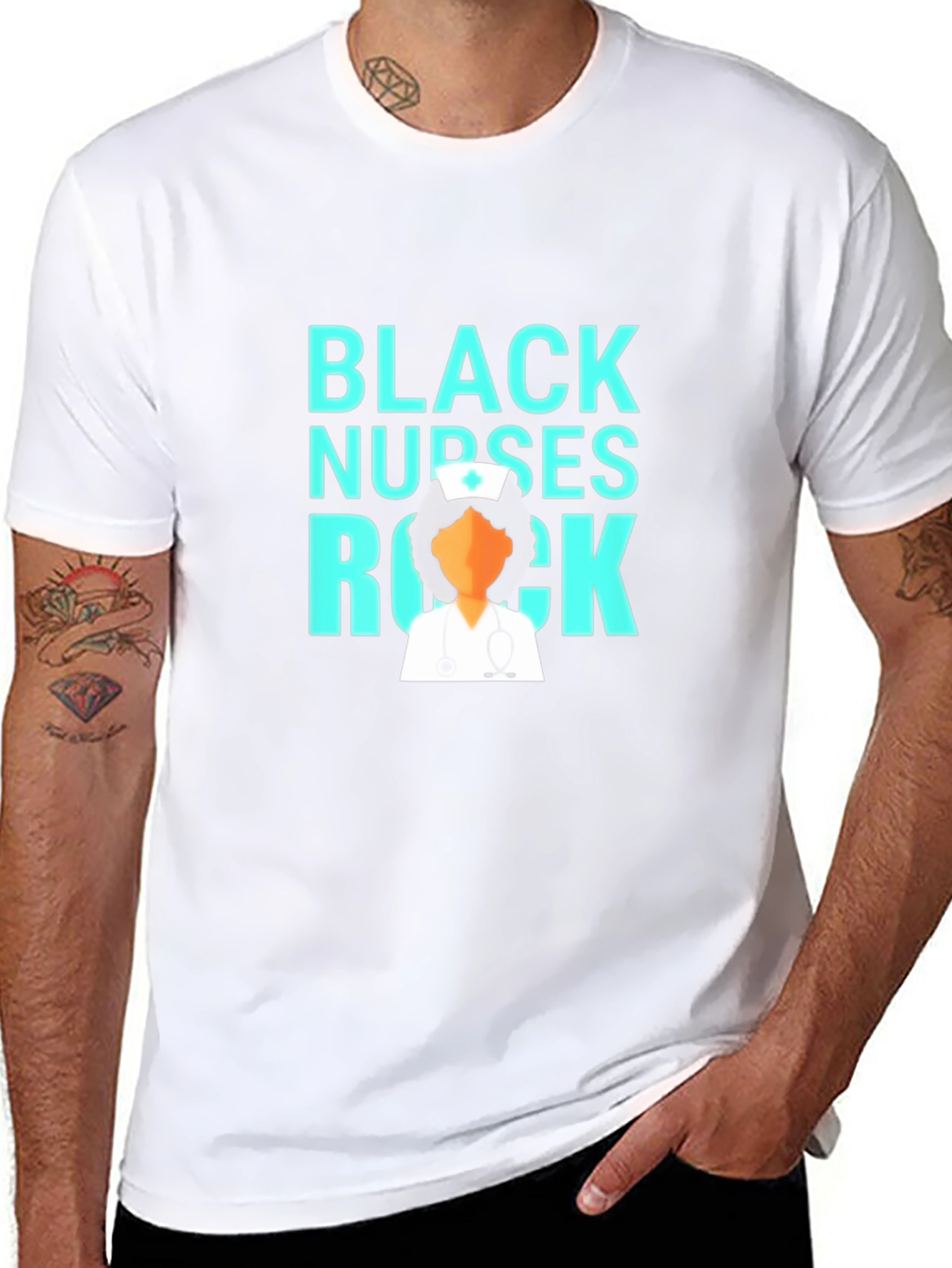 Black Nurses Rock T-Shirt - Stylish Graphic Tee
