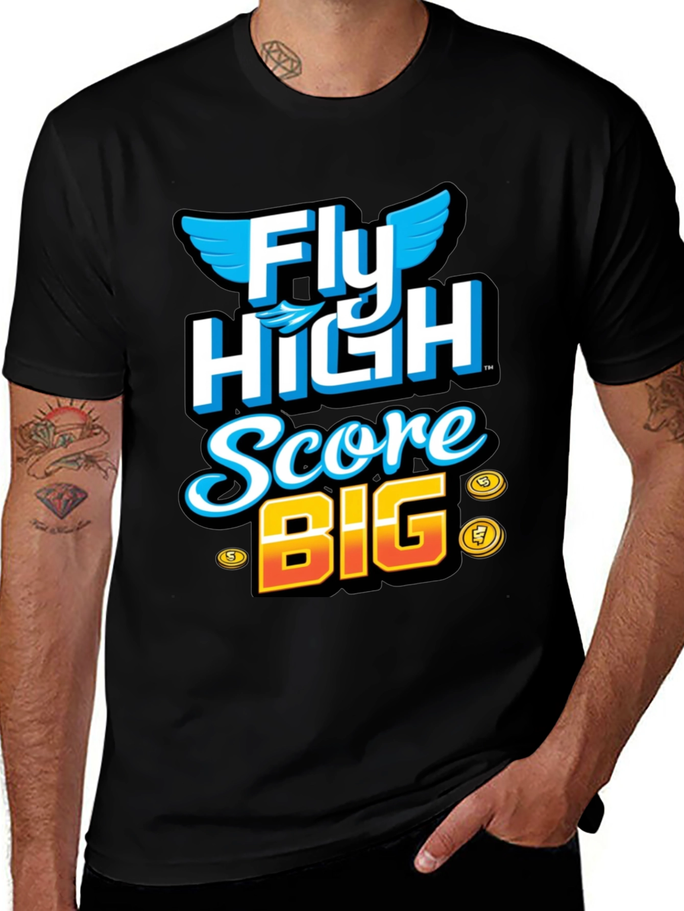 Fly High Score Big Graphic T-Shirt