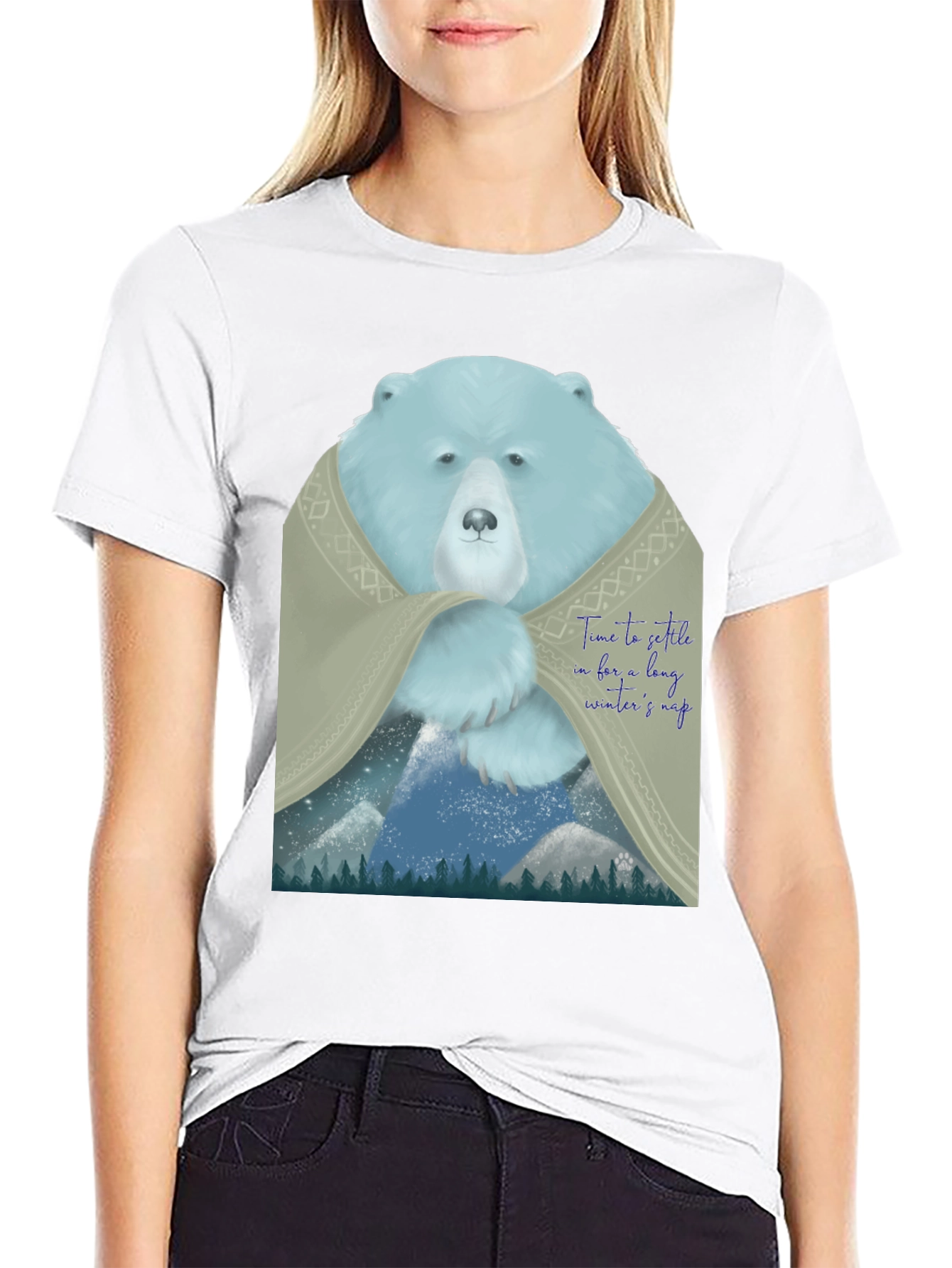 Bear Winter Nap Graphic Tee