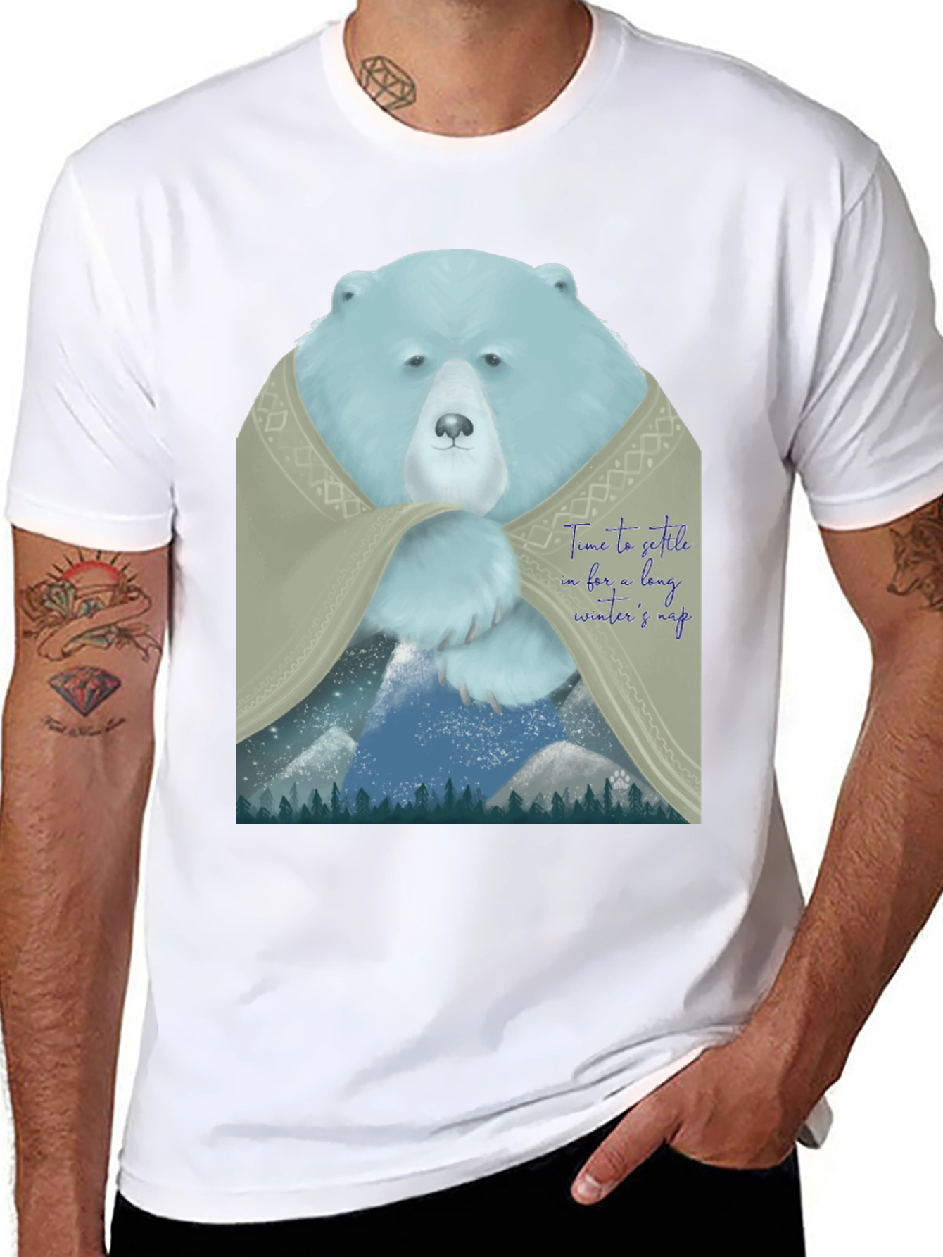 Bear Winter Nap Graphic Tee