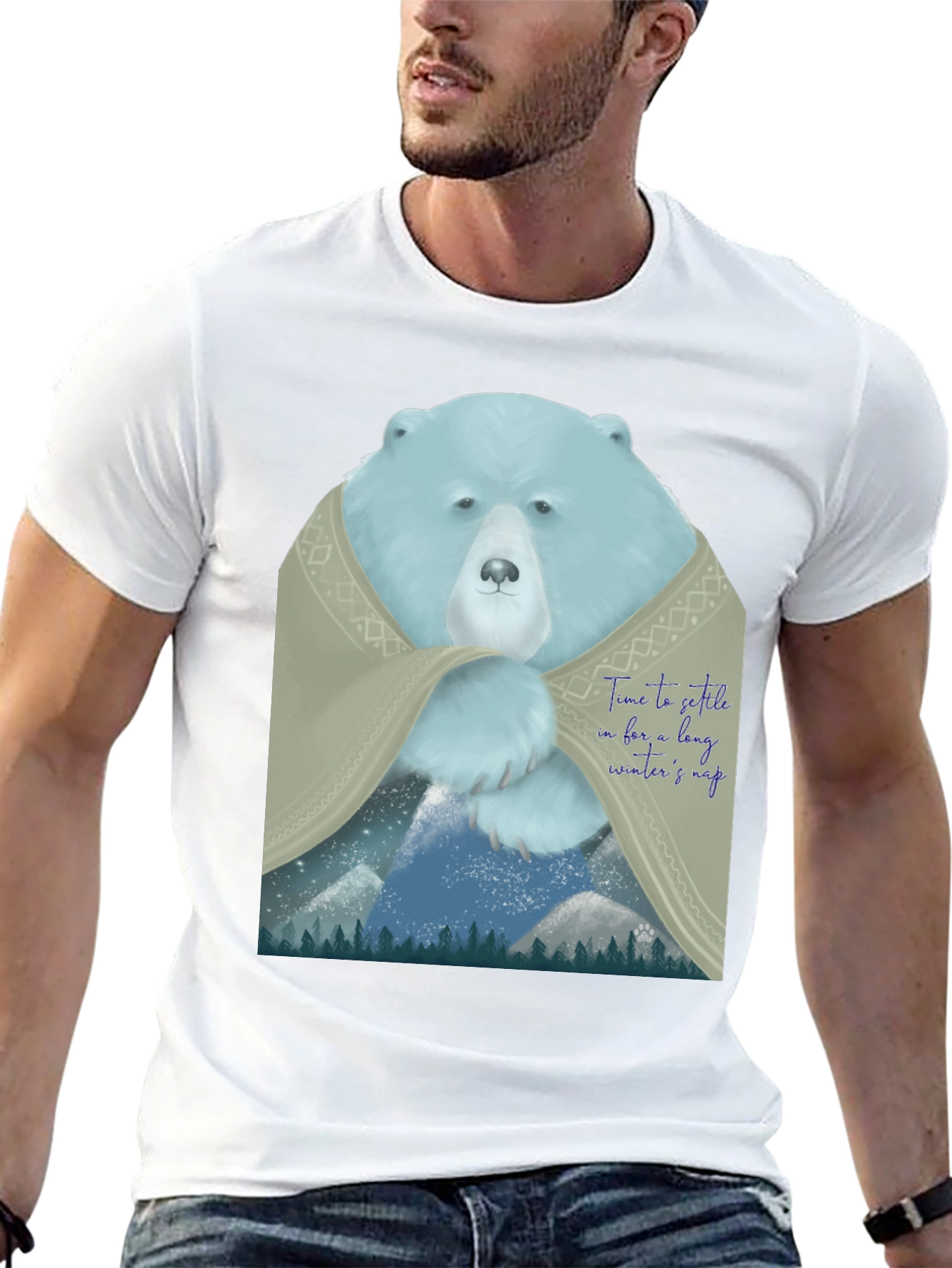 Bear Winter Nap Graphic Tee