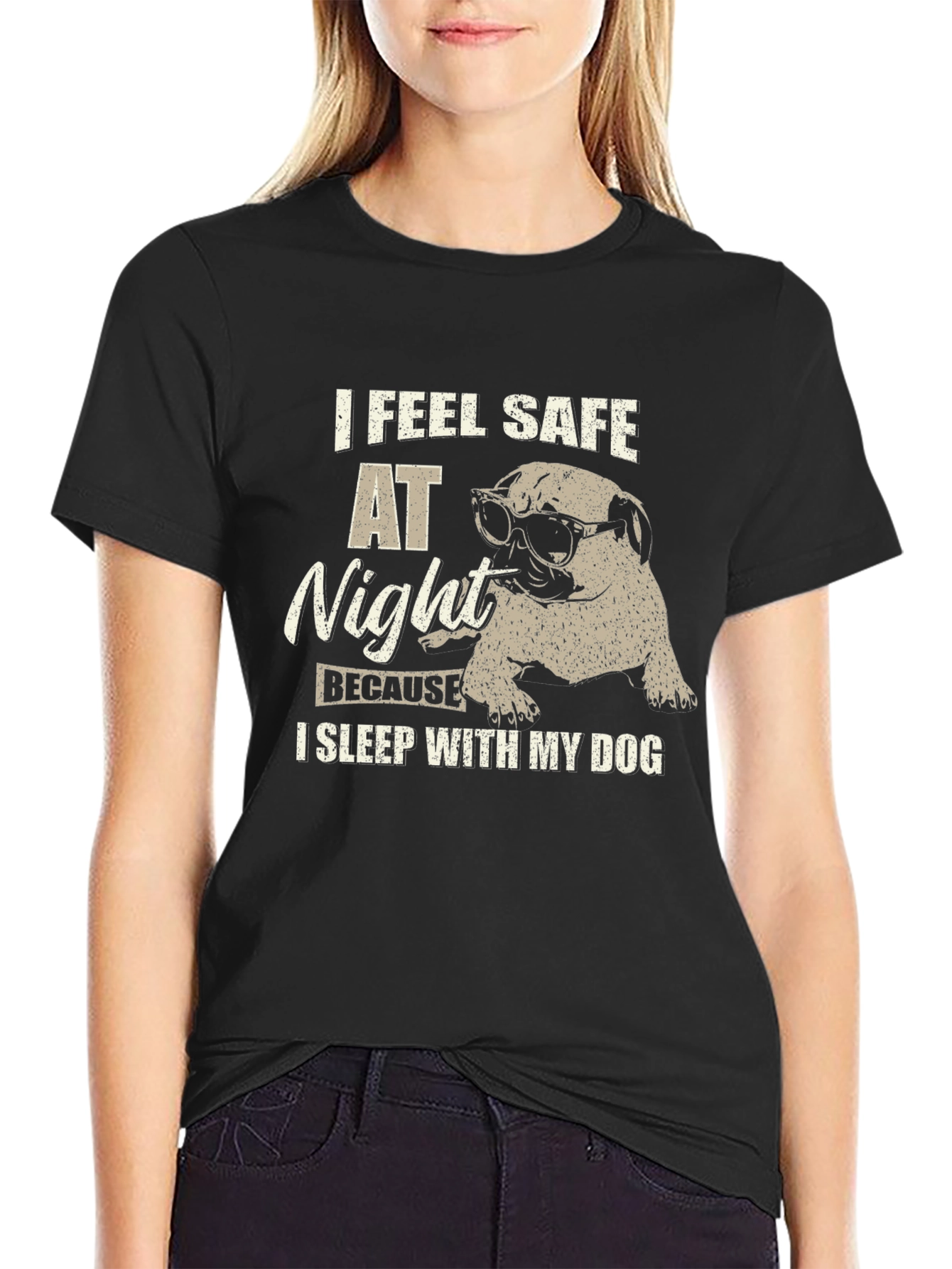 I Feel Safe at Night Dog T-Shirt