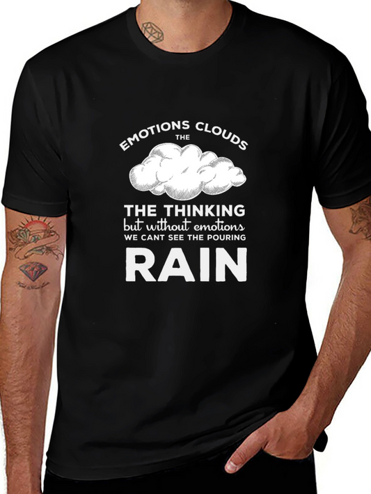 Emotions Clouds Graphic T-Shirt - Black