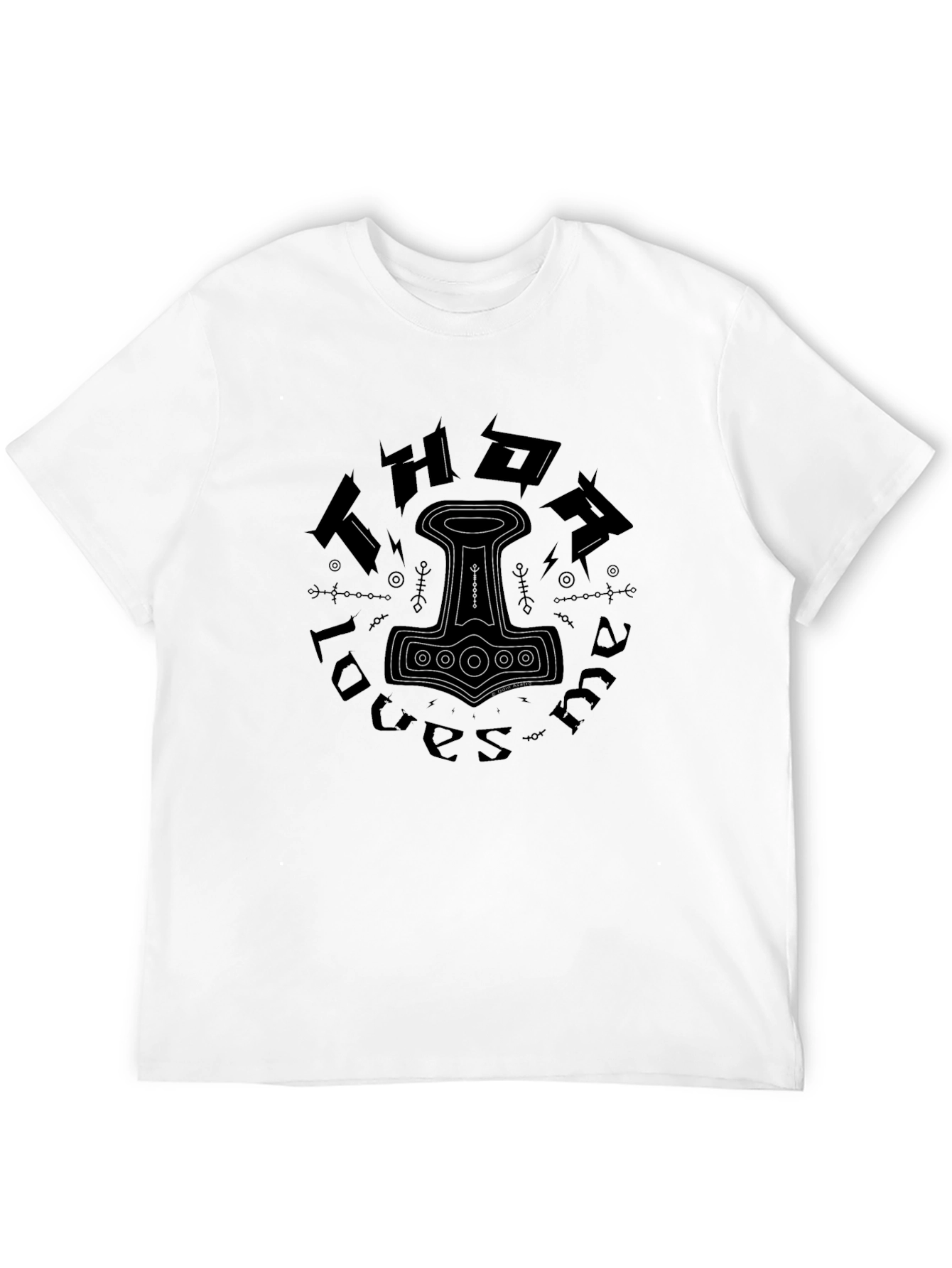 Thor Loves Me Black T-Shirt