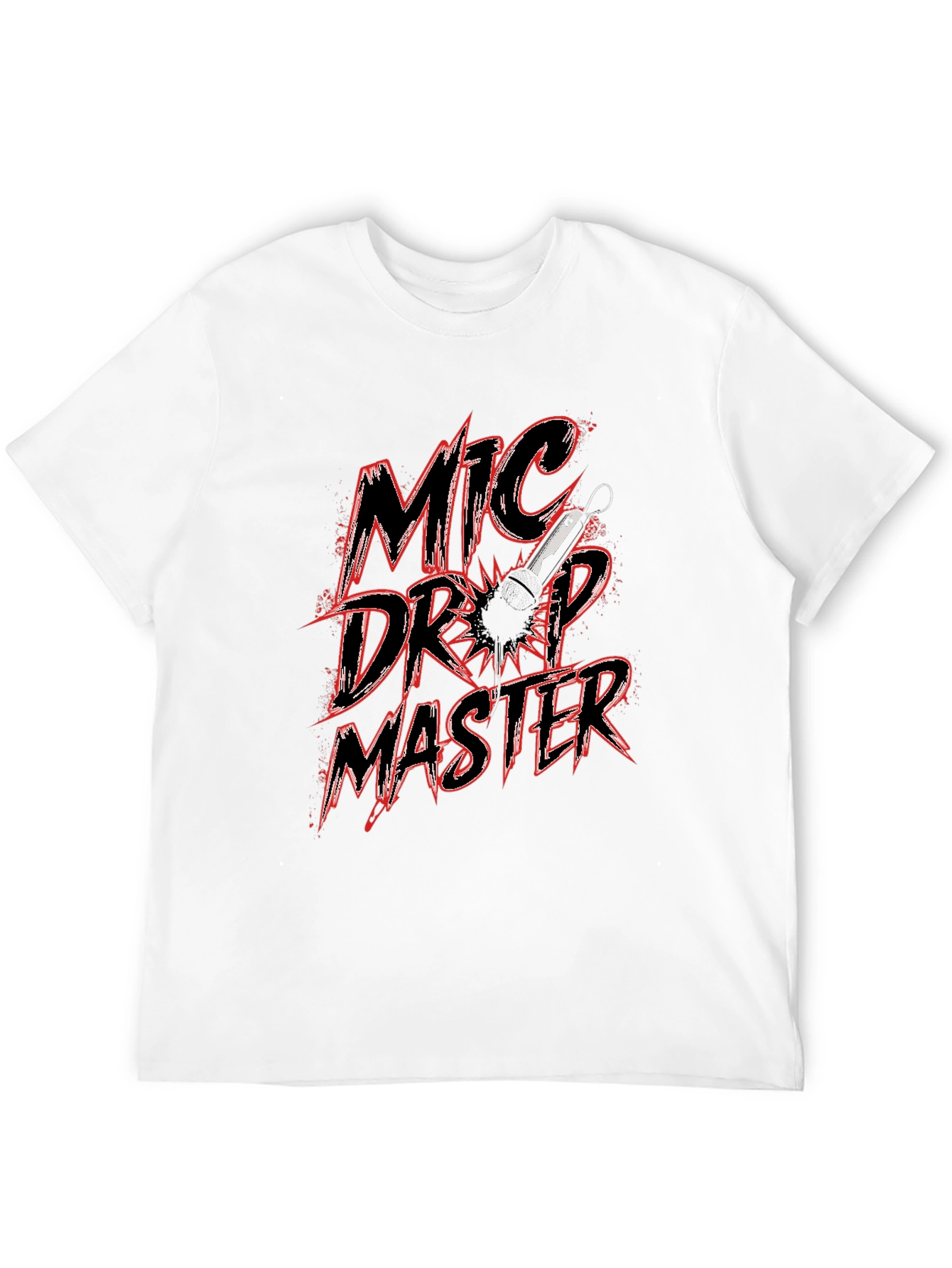 Mic Drop Master Graphic Tee - Black Cotton