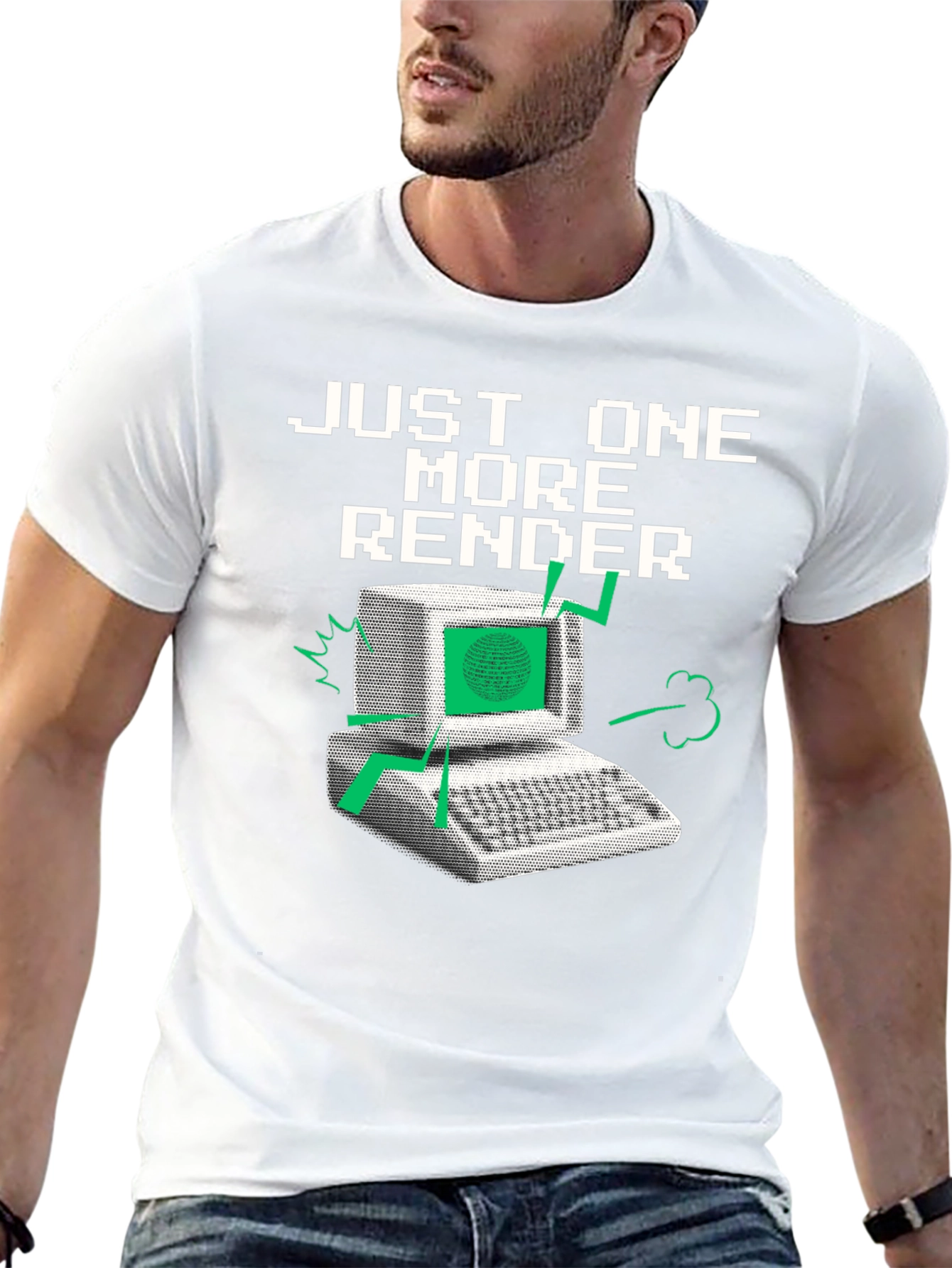 Just One More Render Black Graphic T-Shirt