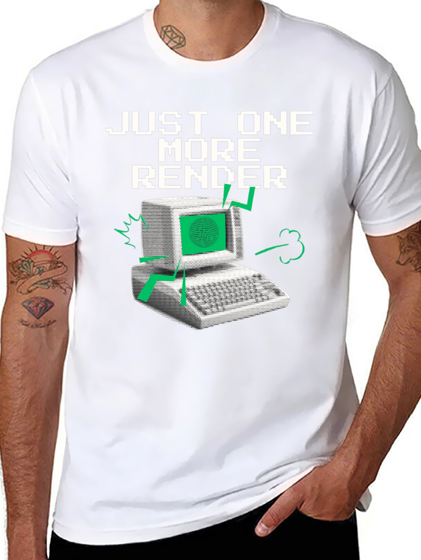 Just One More Render Black Graphic T-Shirt