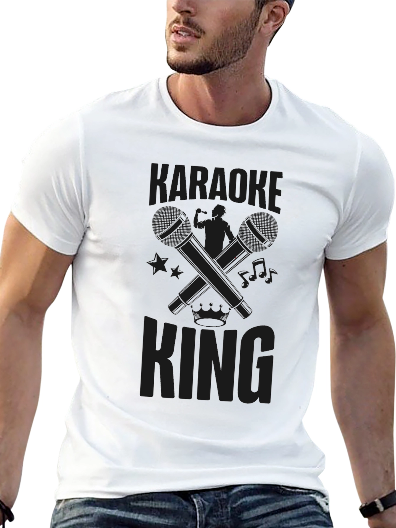 Karaoke King Black Graphic Tee