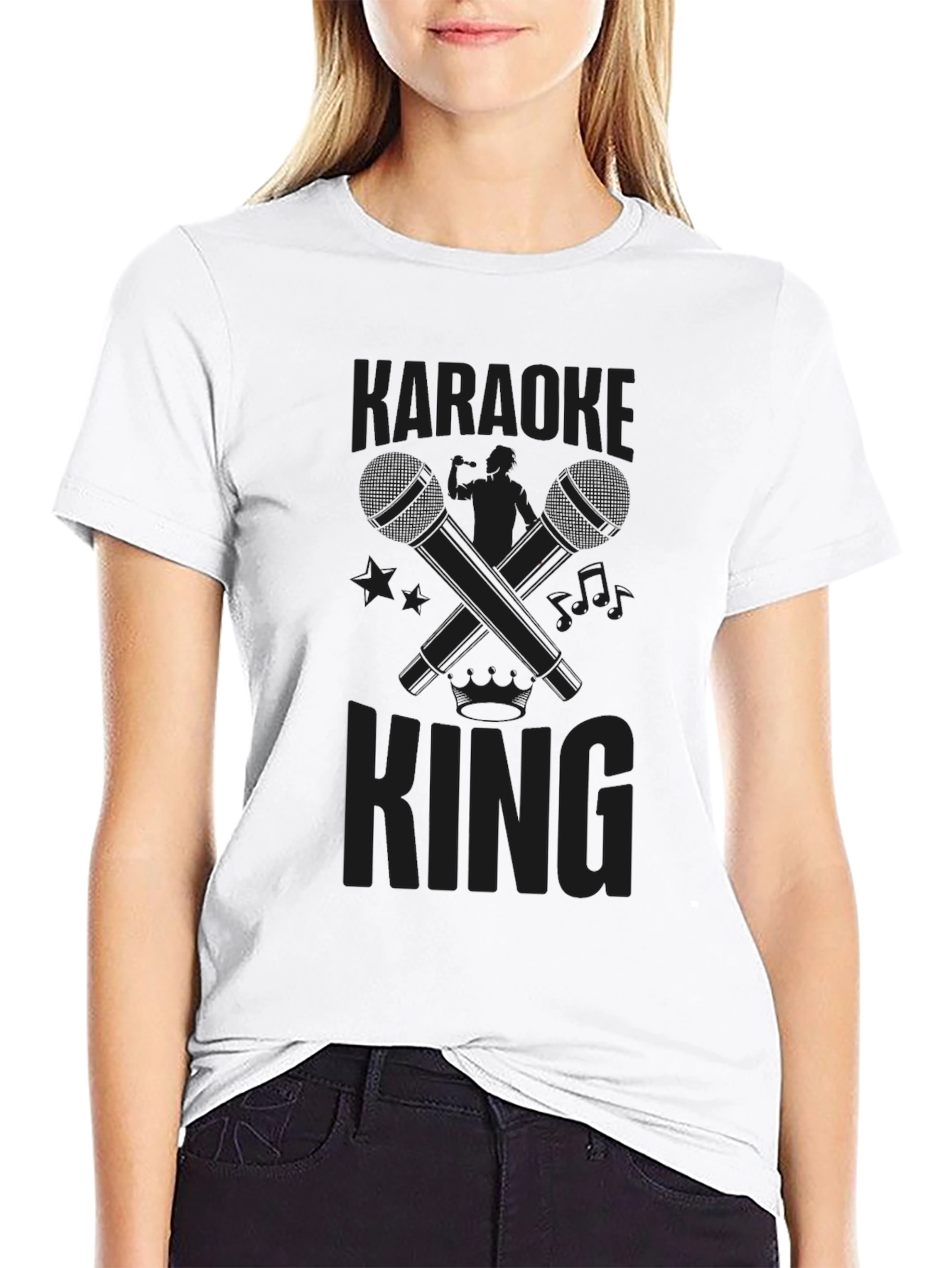 Karaoke King Black Graphic Tee