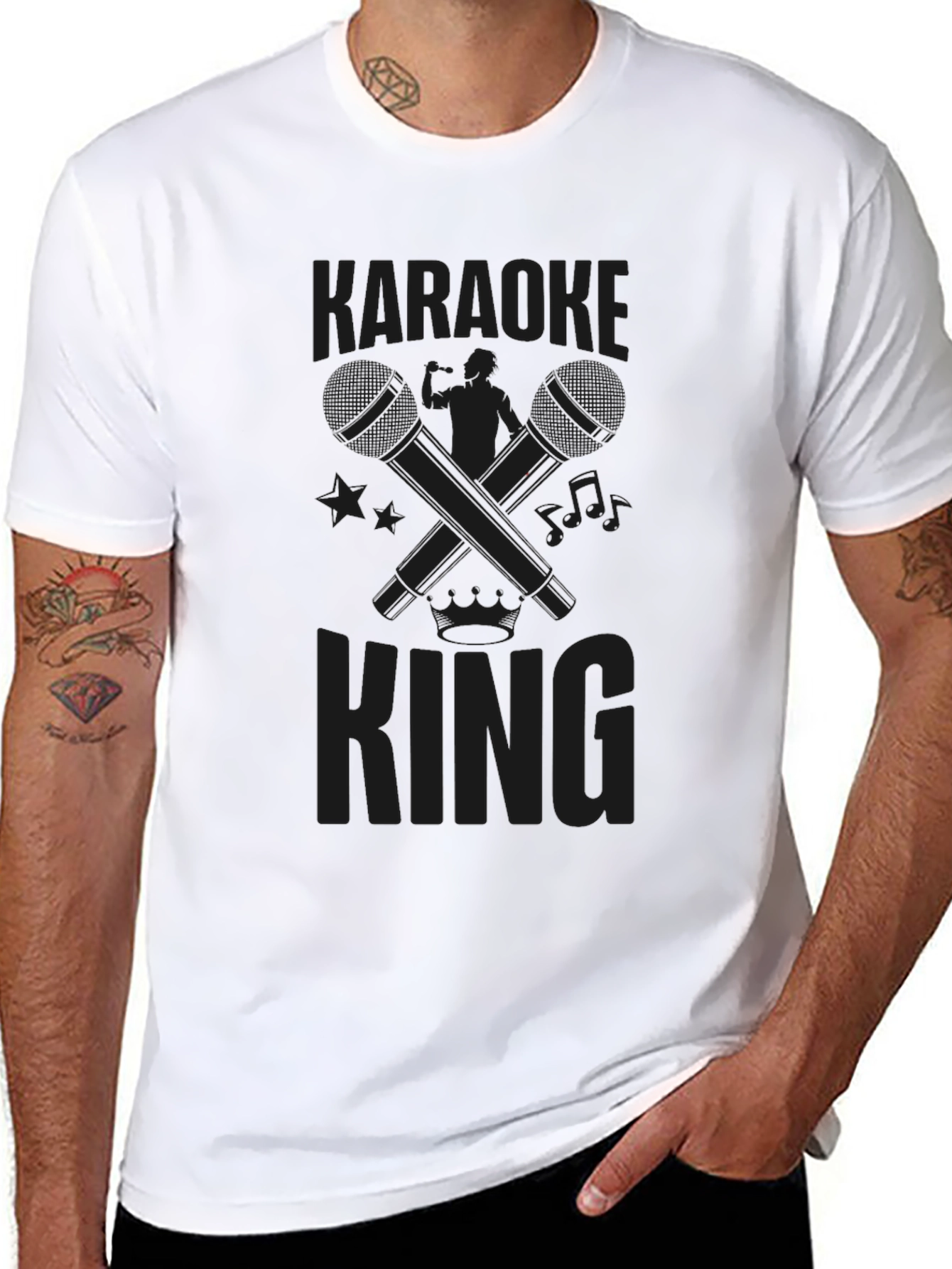 Karaoke King Black Graphic Tee
