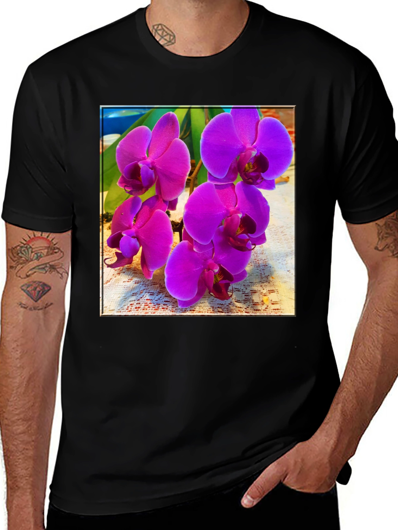 Orchid Flower Graphic T-Shirt