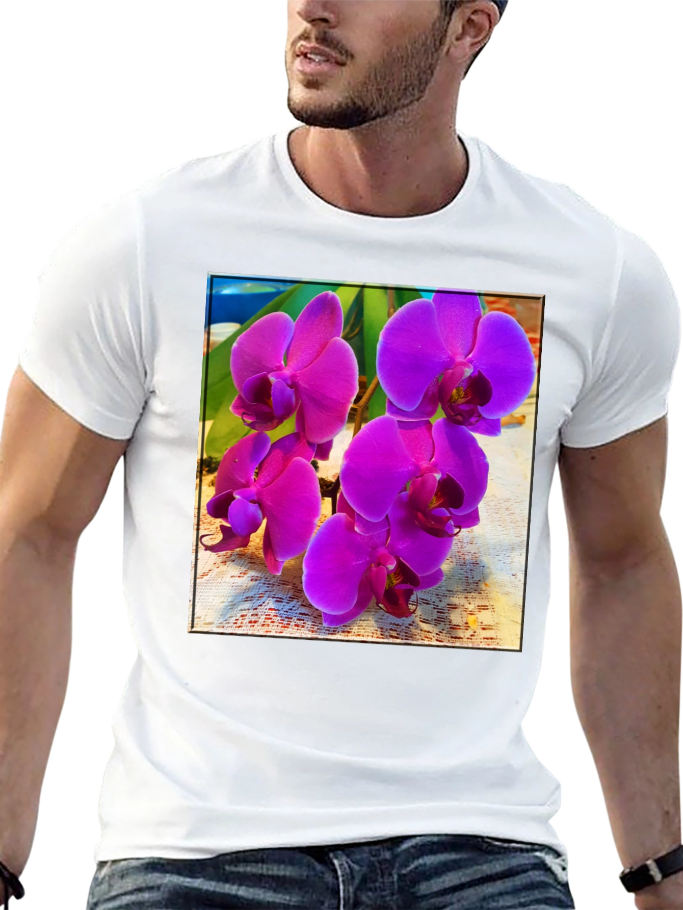 Orchid Flower Graphic T-Shirt