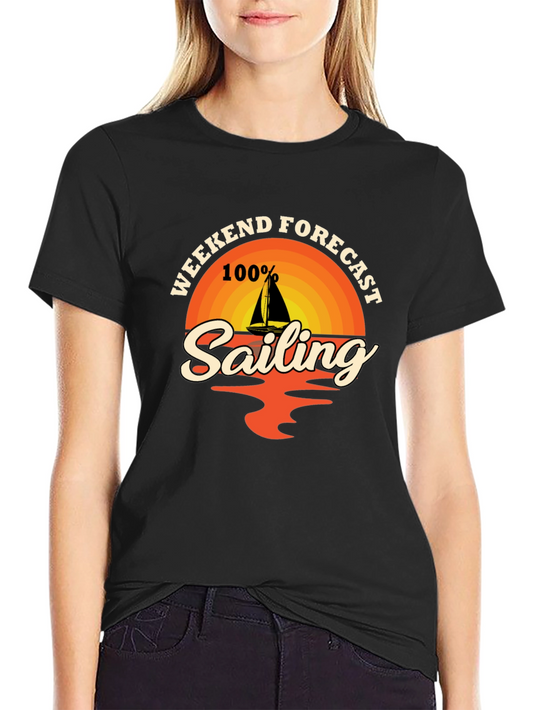 Weekend Sailing Forecast T-Shirt - Nautical Design