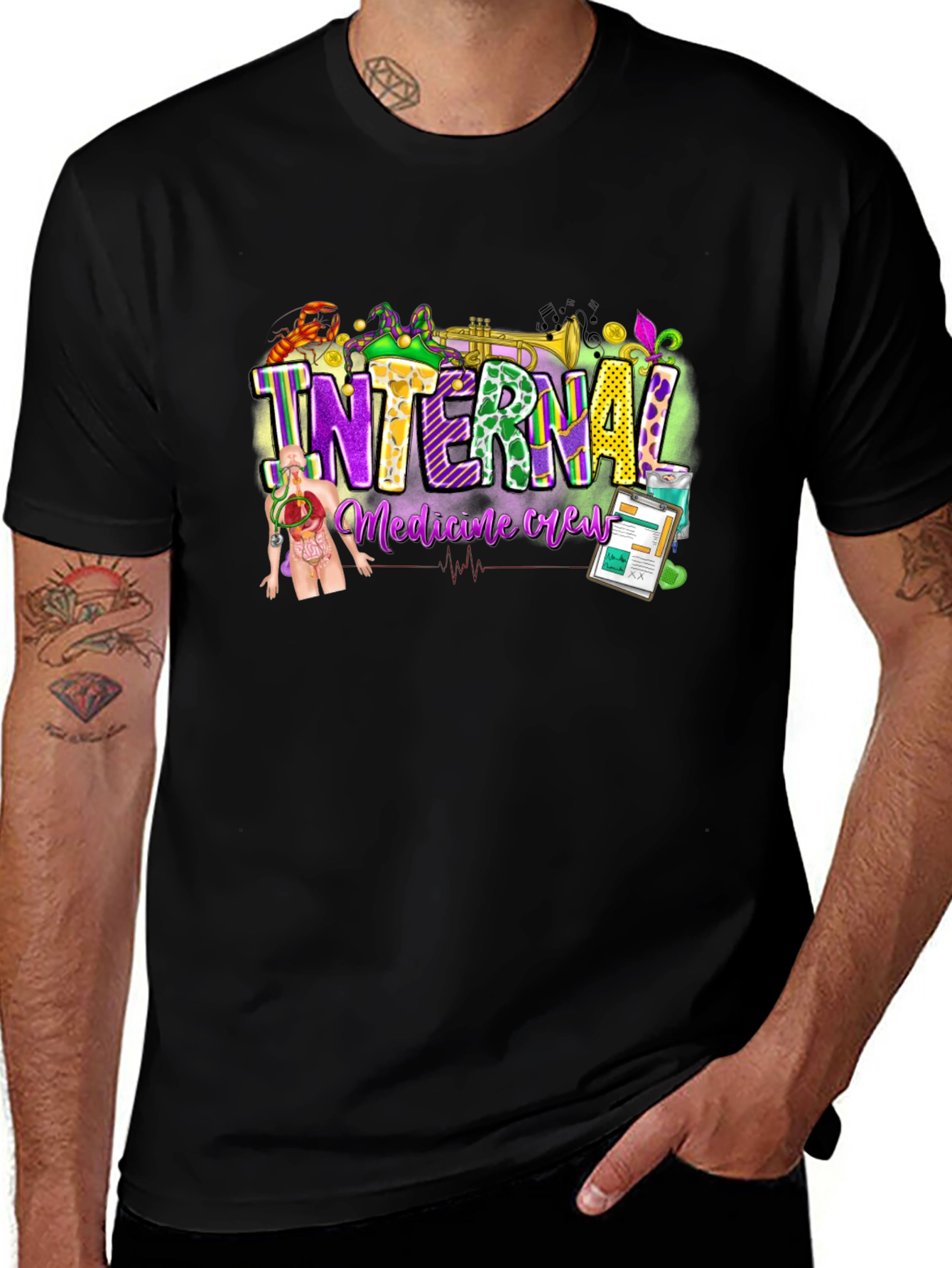 Internal Medicine Crew Black T-Shirt