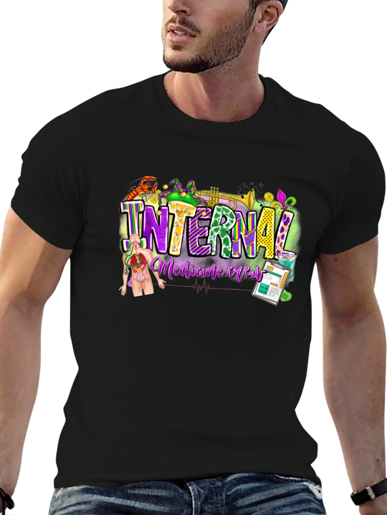 Internal Medicine Crew Black T-Shirt
